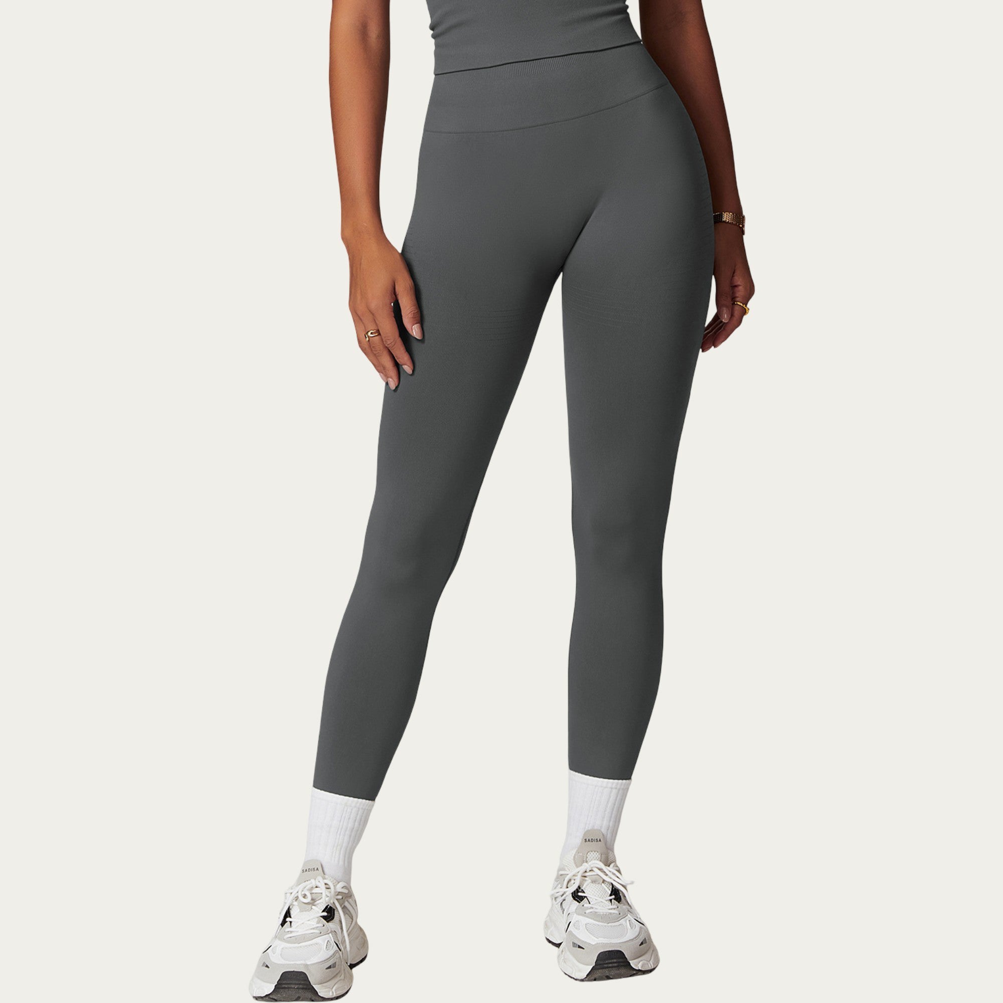 Anna-Kaci Active Women's High Waist Seamless Athletic Leggings with Sculpting Fit Stretch Fabric and Contoured Texture Panels