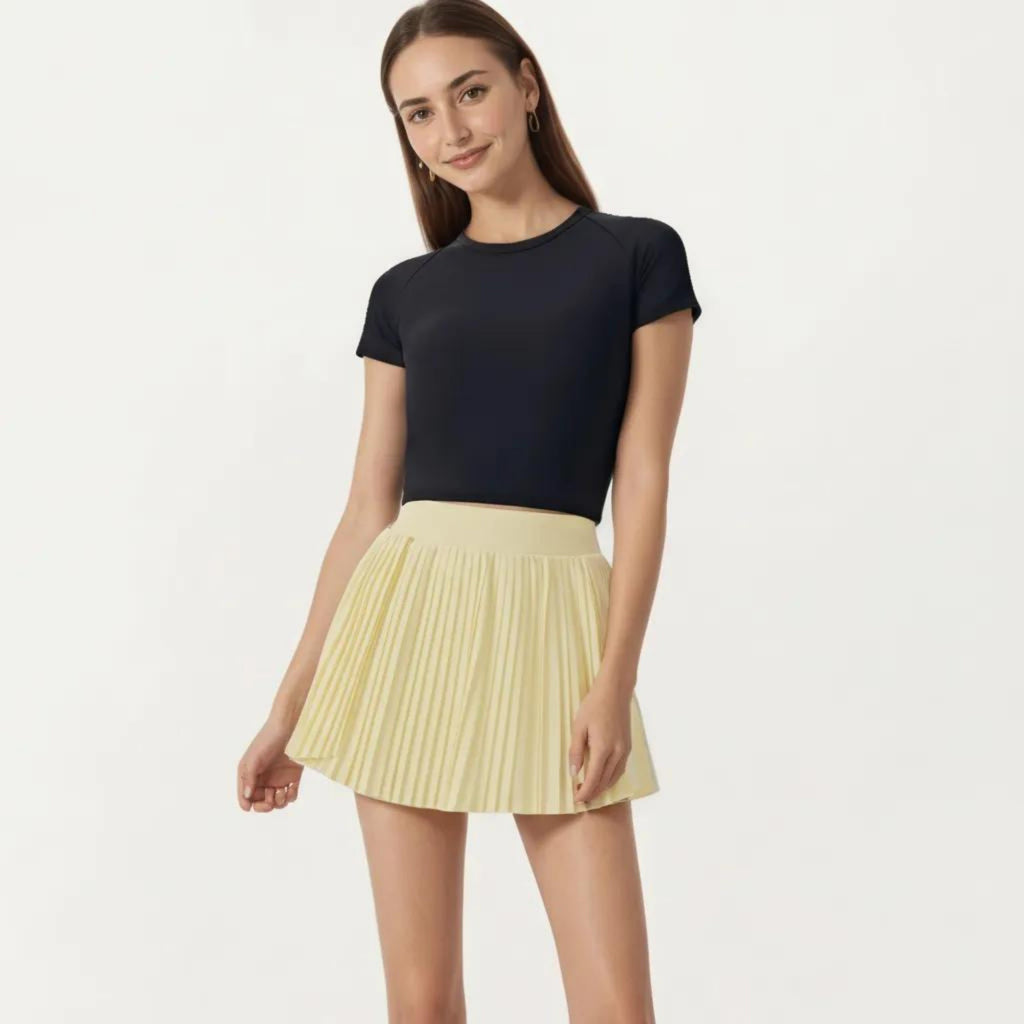 Anna-Kaci Active Women's Short Sleeve Cropped Active Top with Open Back Tie Detail and Stretch Fit