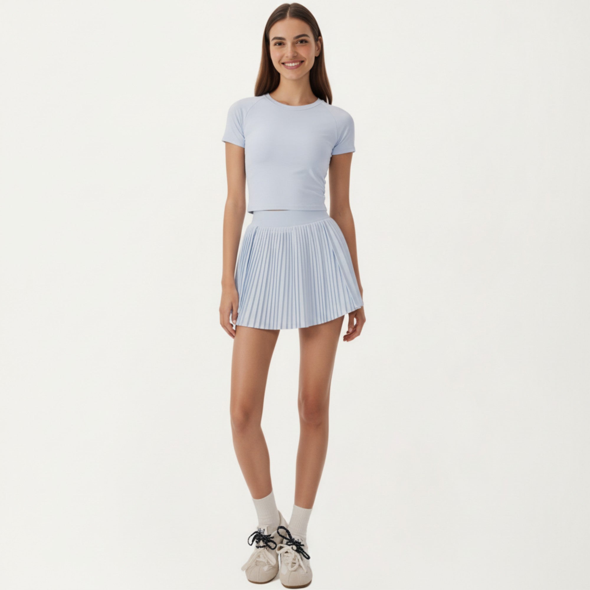Anna-Kaci Active Women's Short Sleeve Cropped Active Top with Open Back Tie Detail and Stretch Fit