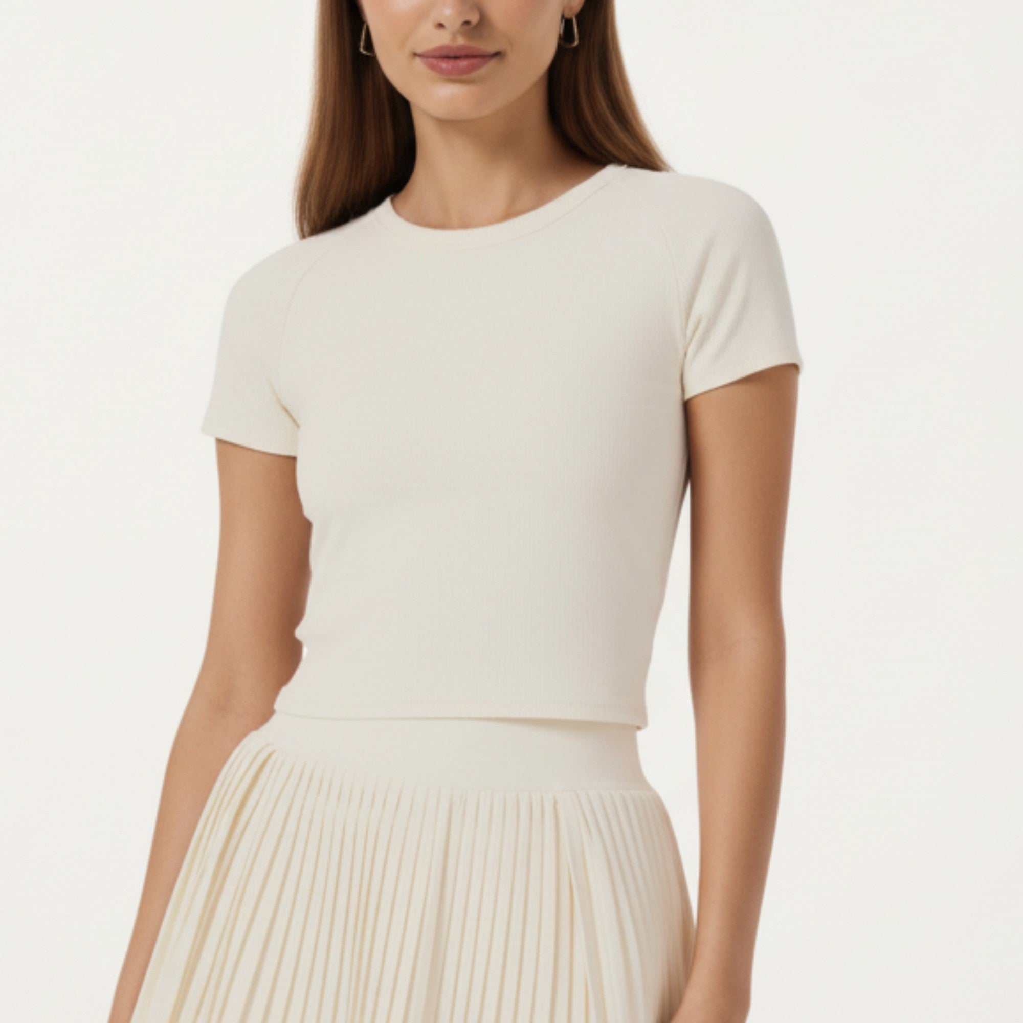 Anna-Kaci Active Women's Short Sleeve Cropped Active Top with Open Back Tie Detail and Stretch Fit