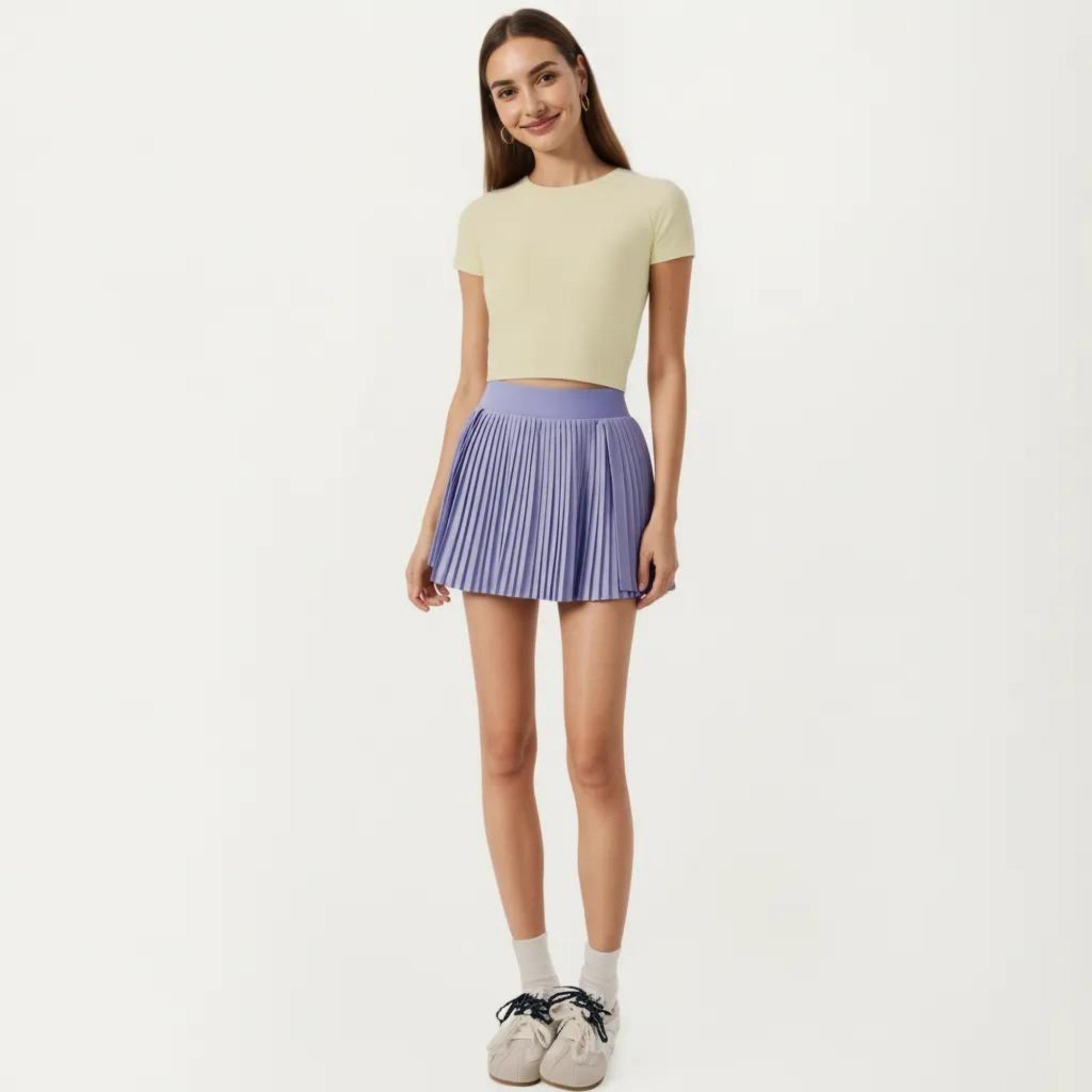 Anna-Kaci Active Women's Short Sleeve Cropped Active Top with Open Back Tie Detail and Stretch Fit