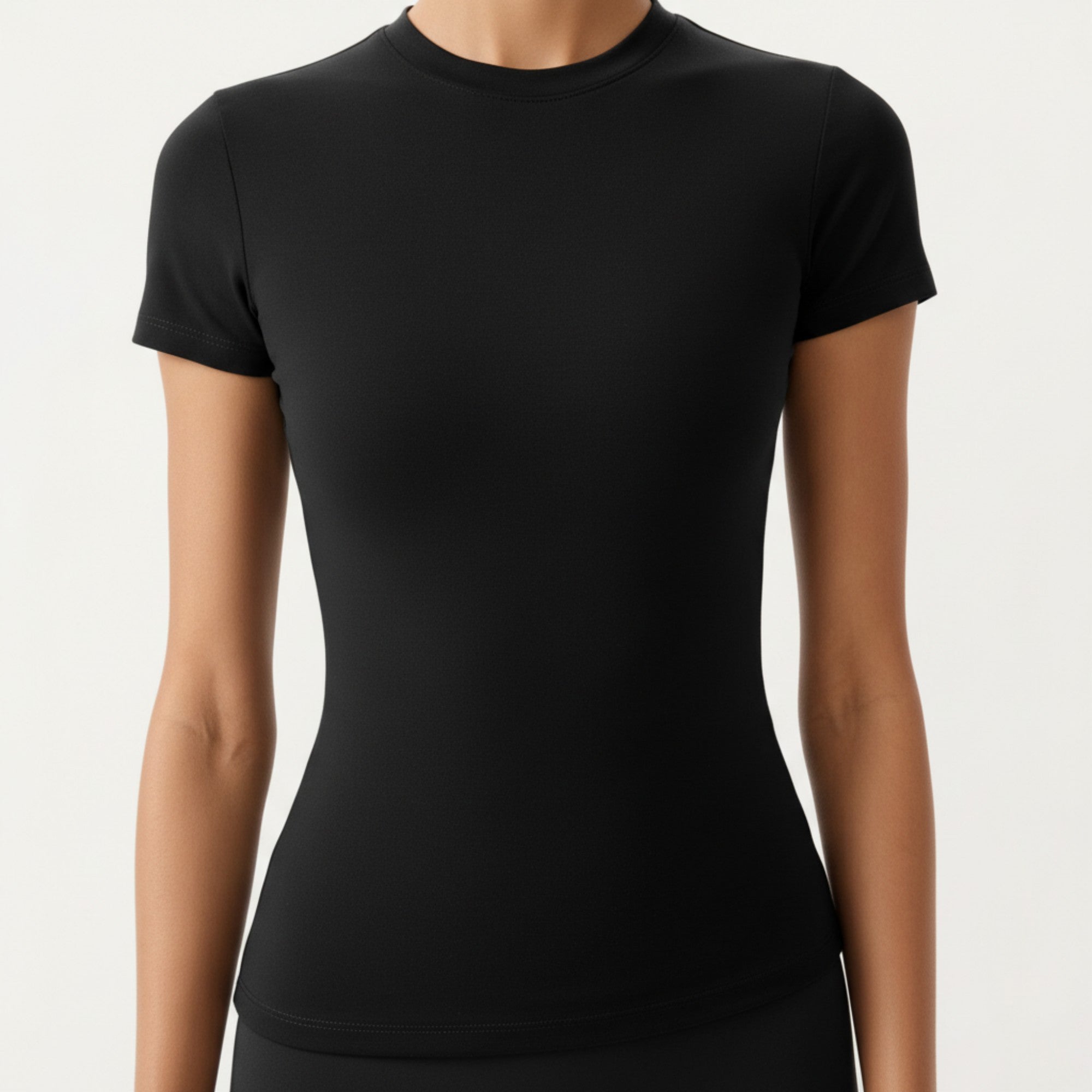 Anna-Kaci Active Women's Short Sleeve Fitted Active T Shirt with Crew Neck and Stretch Performance Fabric