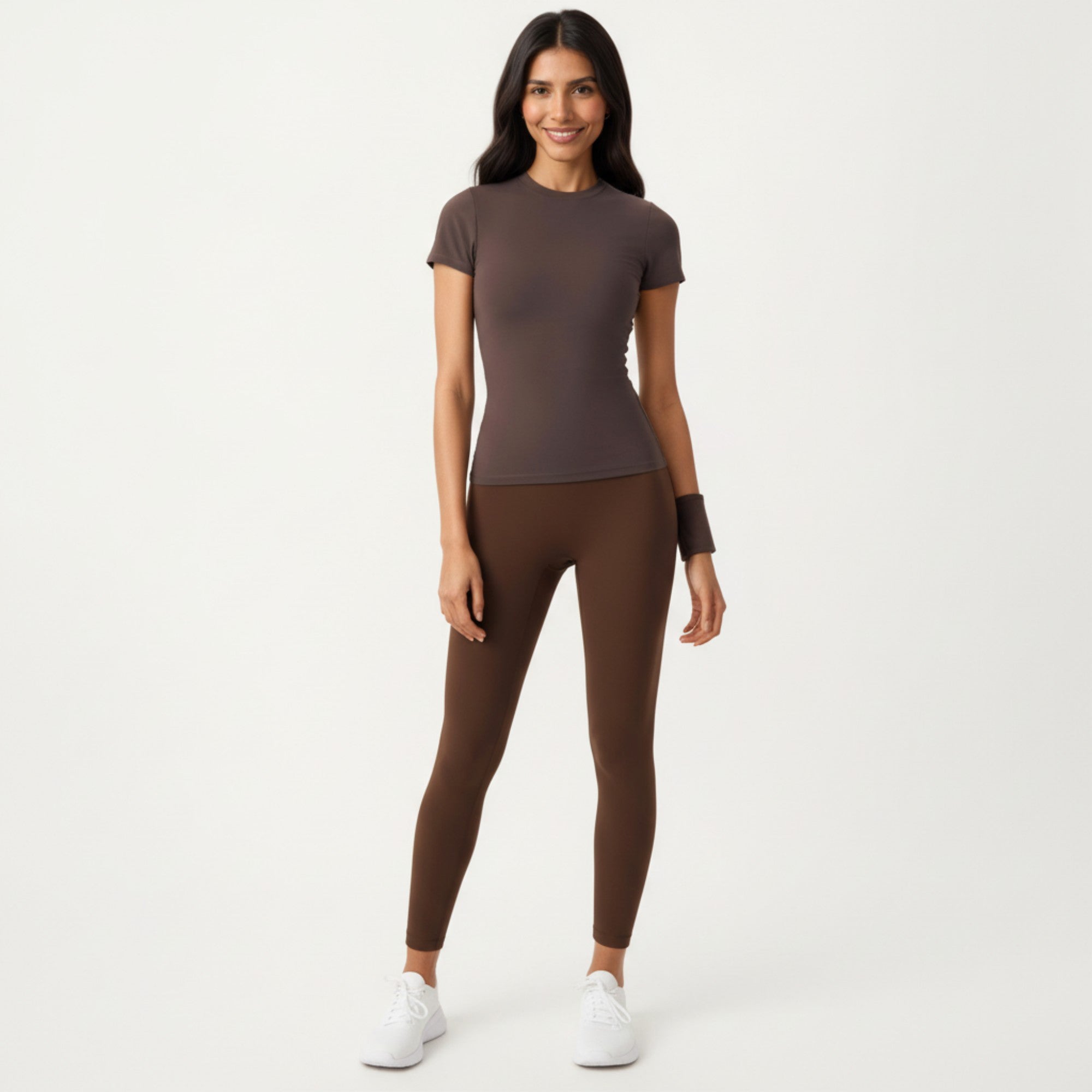 Anna-Kaci Active Women's Short Sleeve Fitted Active T Shirt with Crew Neck and Stretch Performance Fabric