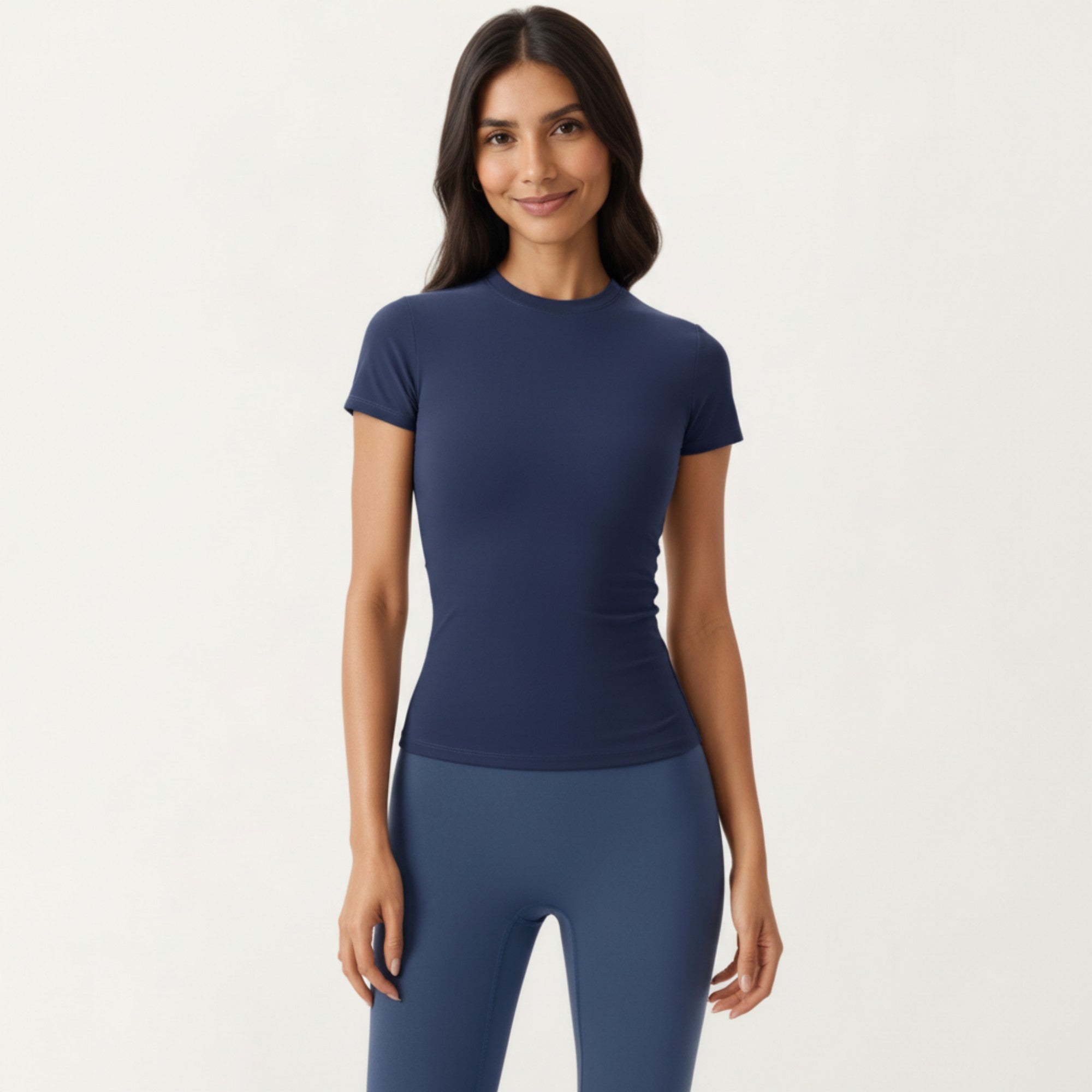 Anna-Kaci Active Women's Short Sleeve Fitted Active T Shirt with Crew Neck and Stretch Performance Fabric