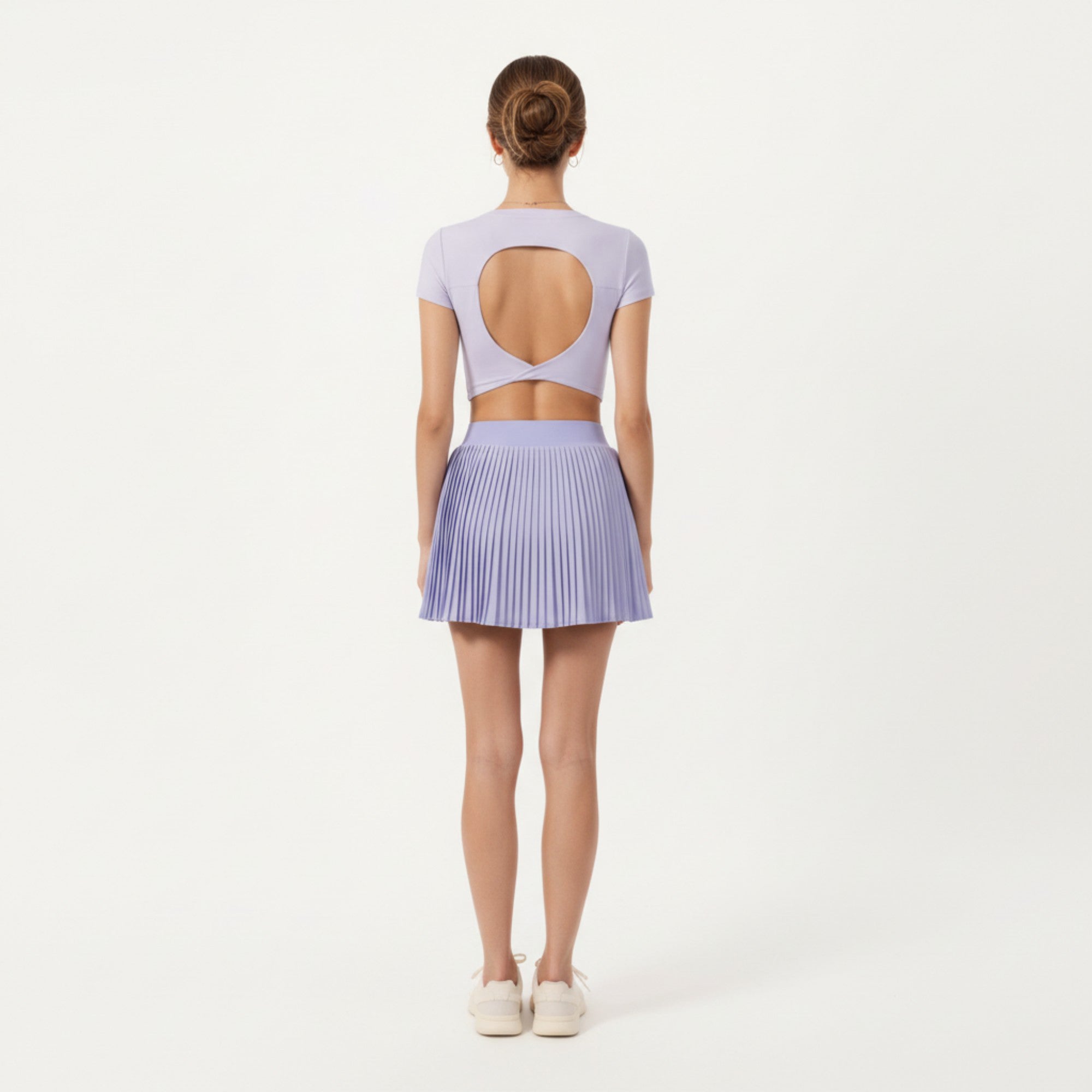 Anna-Kaci Active Women's Short Sleeve Cropped Top with Open Back Cutout and Stretch Fit
