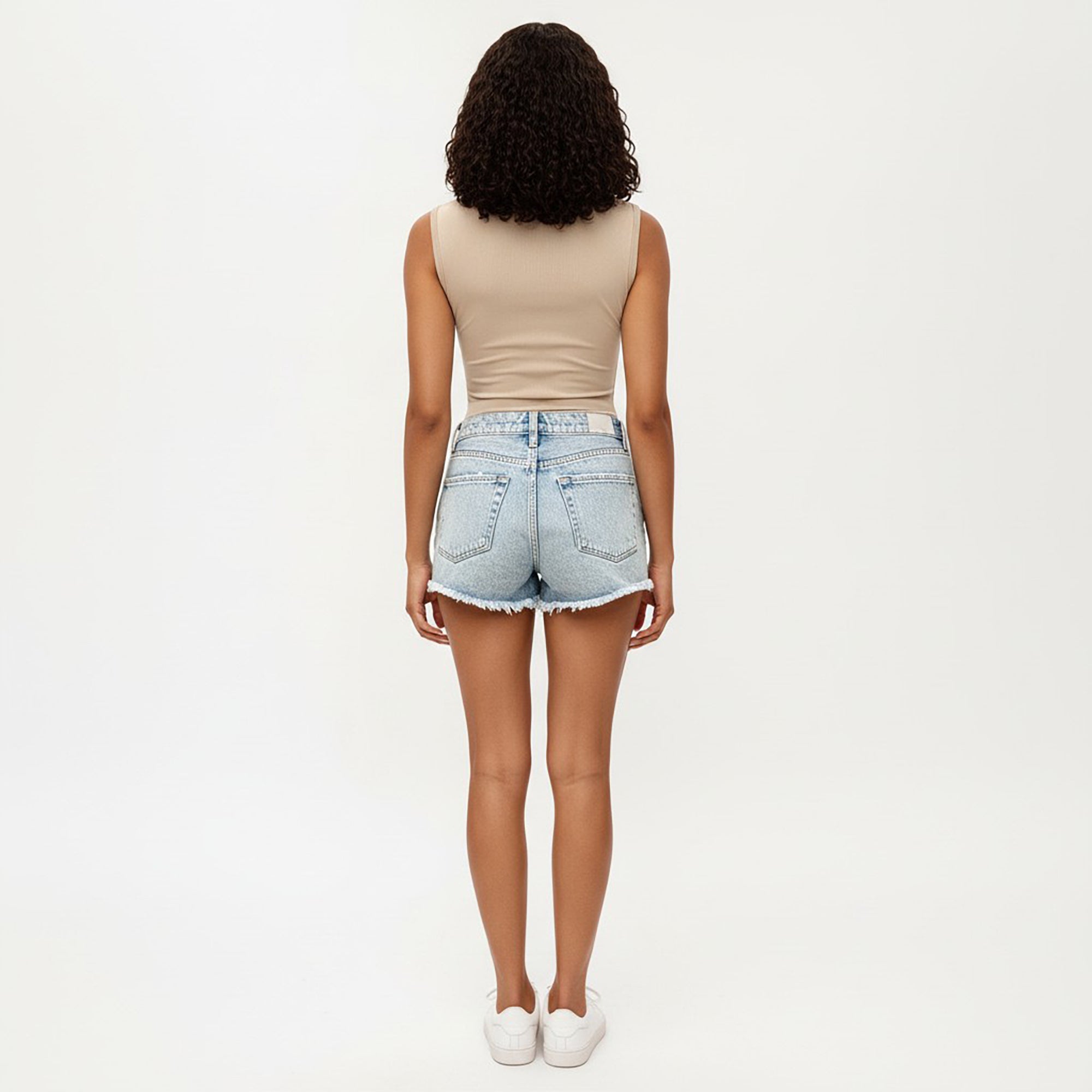 Anna-Kaci Sleeveless Ribbed Knit Bodysuit with Mock Neck Fitted Silhouette