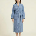 Anna-Kaci Women's Long Plush Robe with Shawl Collar Tie Waist Belt Front Pockets Soft Fleece Robe