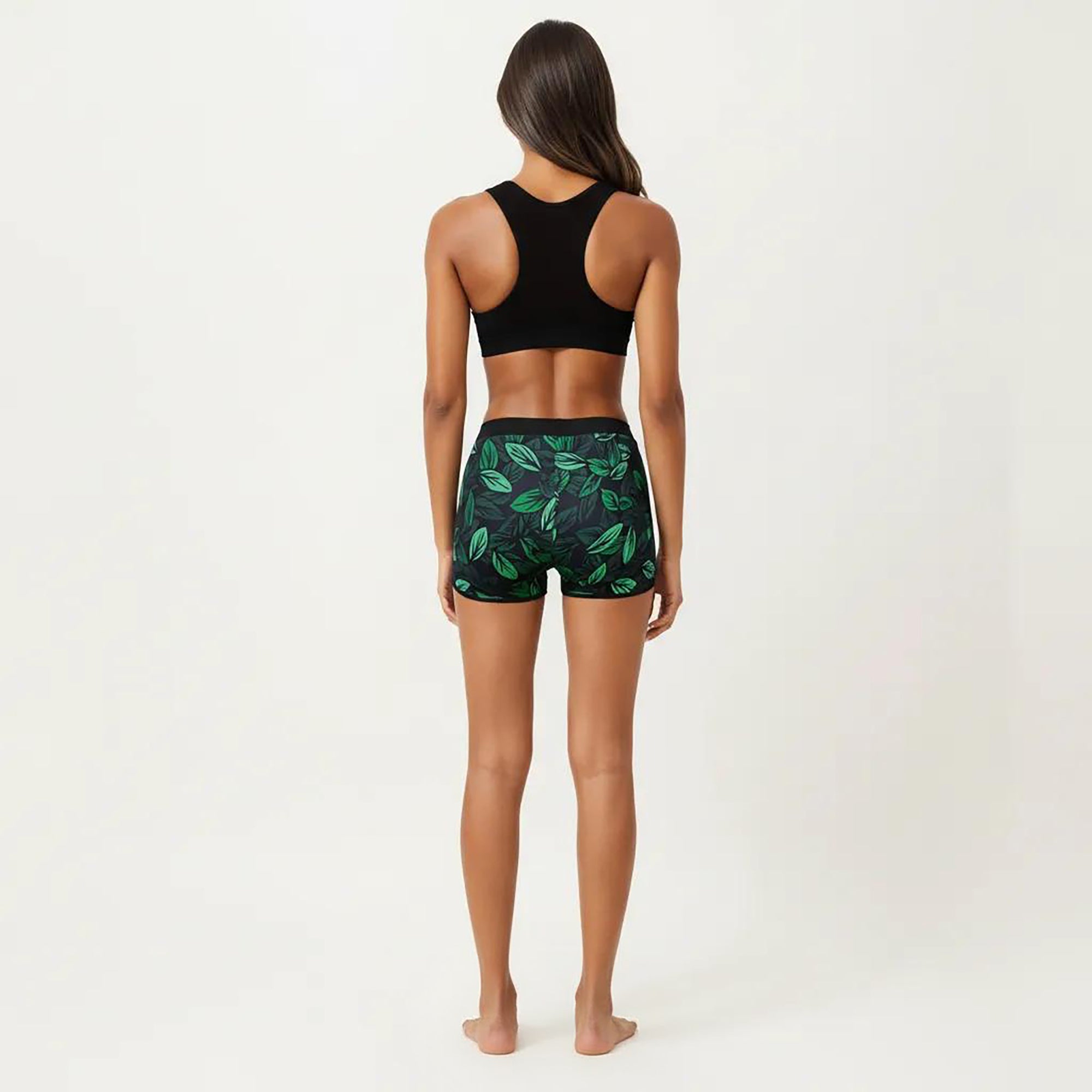 Anna-Kaci Women's 2-Piece Sport Bikini Set with Scoop Neck Crop Top and Printed Swim Shorts