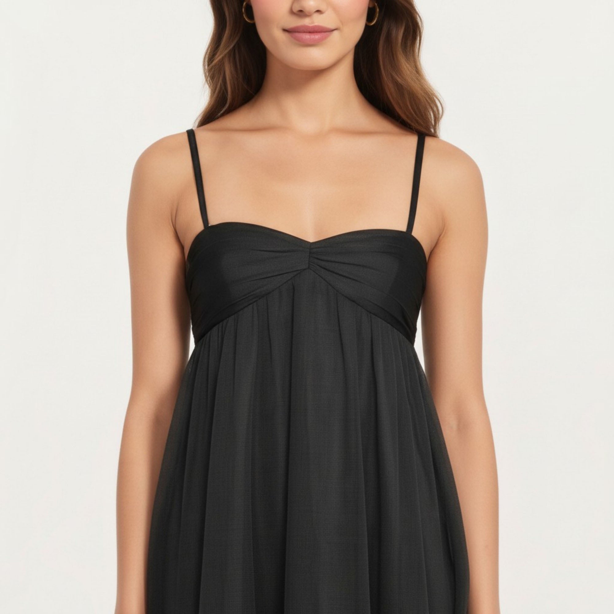 Anna-Kaci Women's Spaghetti Strap Babydoll Mini Dress with Sweetheart Neckline Flowy A-Line Silhouette