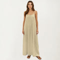 Anna-Kaci Women's Sleeveless Spaghetti Strap Maxi Dress with Flowing Relaxed Silhouette Lightweight Fabric