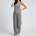 Anna-Kaci Women's Maternity Gingham Wide Leg Jumpsuit with Adjustable Straps Square Neck Loose Fit Overalls