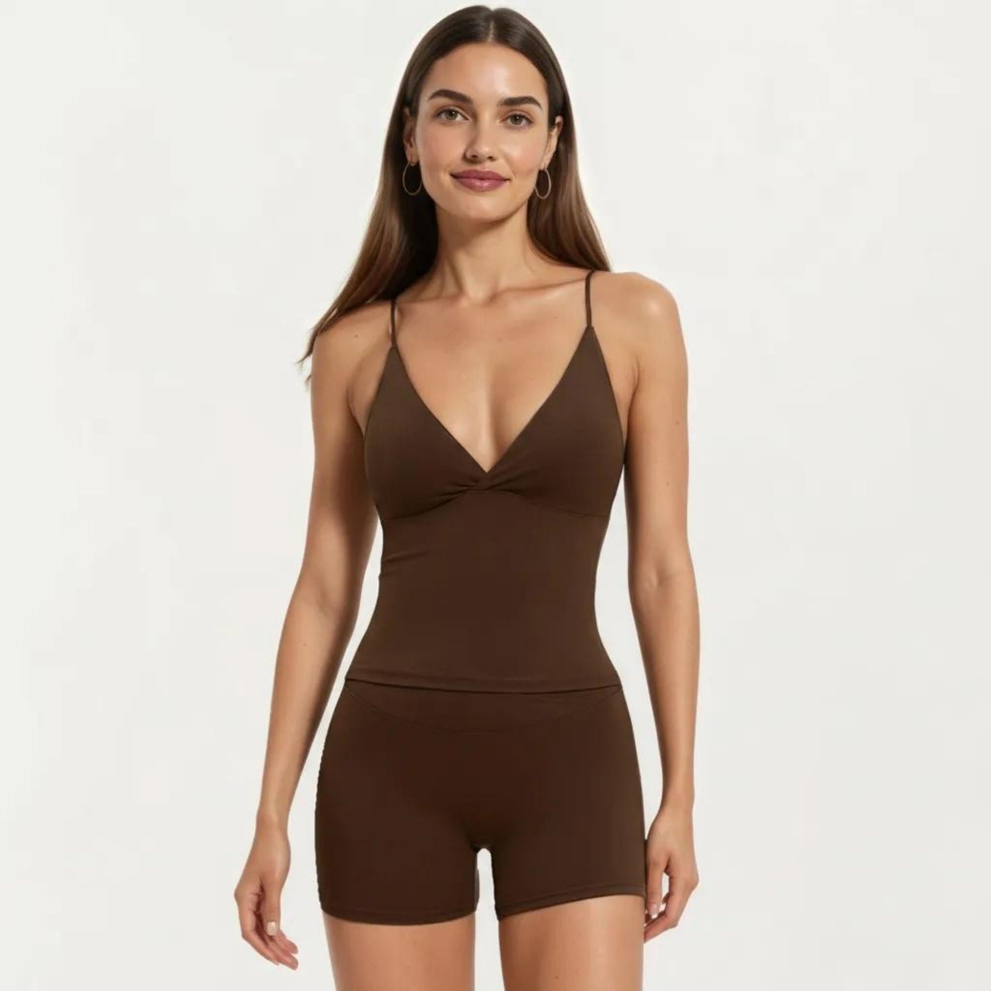 Anna-Kaci Women's Seamless Active Tank Top with Adjustable Spaghetti Straps and Light Support Built In Bra