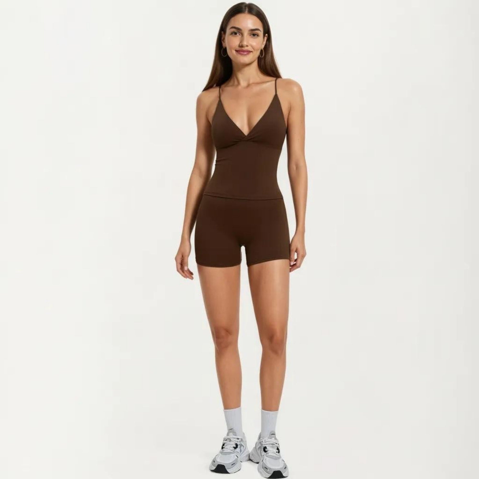 Anna-Kaci Women's Seamless Active Tank Top with Adjustable Spaghetti Straps and Light Support Built In Bra