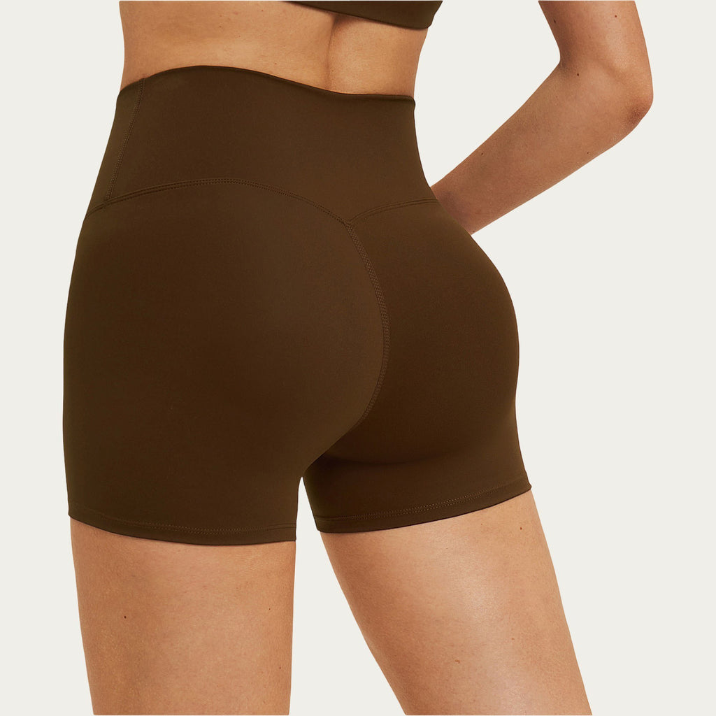 Anna-Kaci Women's High Waist Crossover Workout Biker Shorts Stretch Athletic Yoga Shorts for Training Fitness