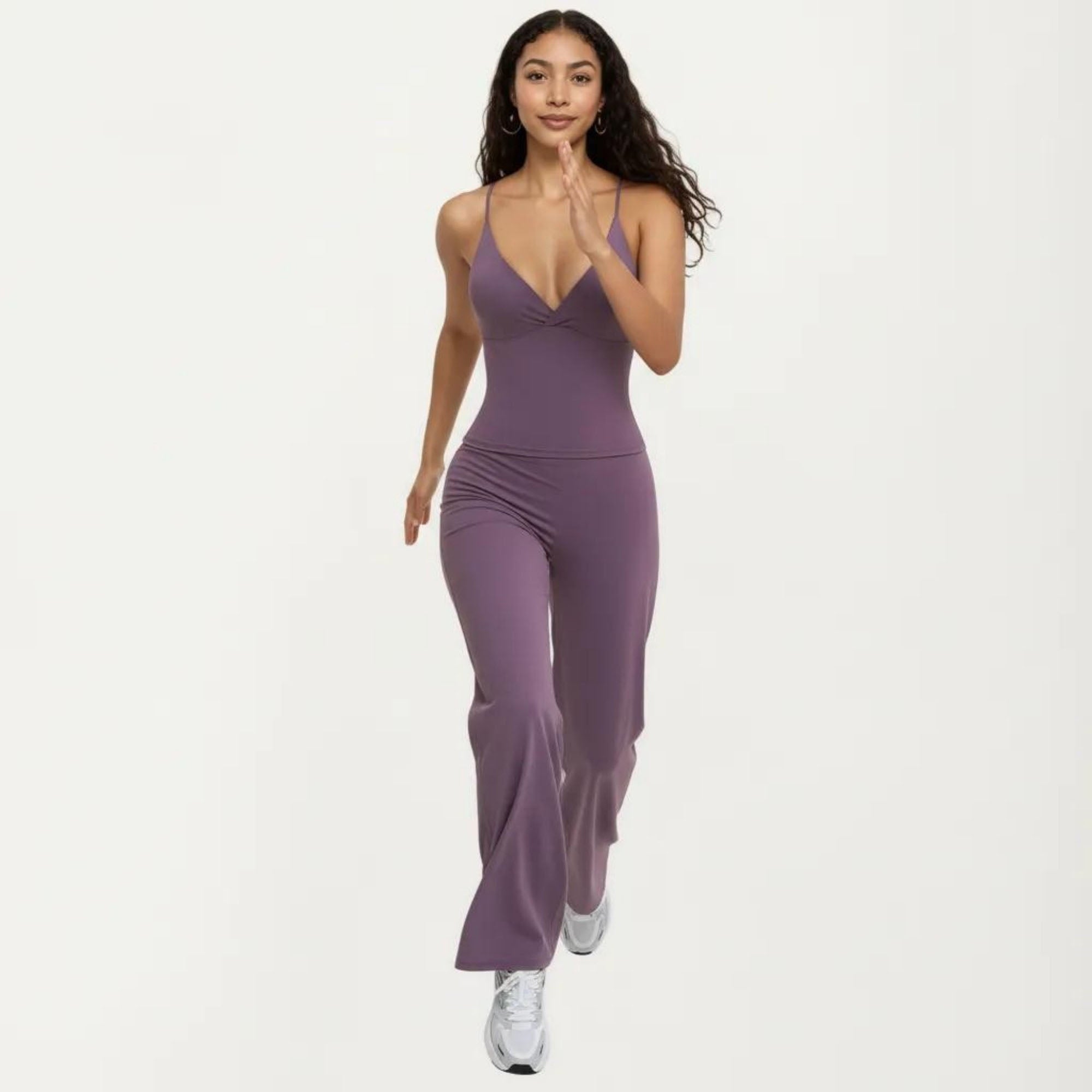 Anna-Kaci Women's Crossover Wide Leg Yoga Pants Stretch Athletic Lounge Workout Pants for Training Fitness
