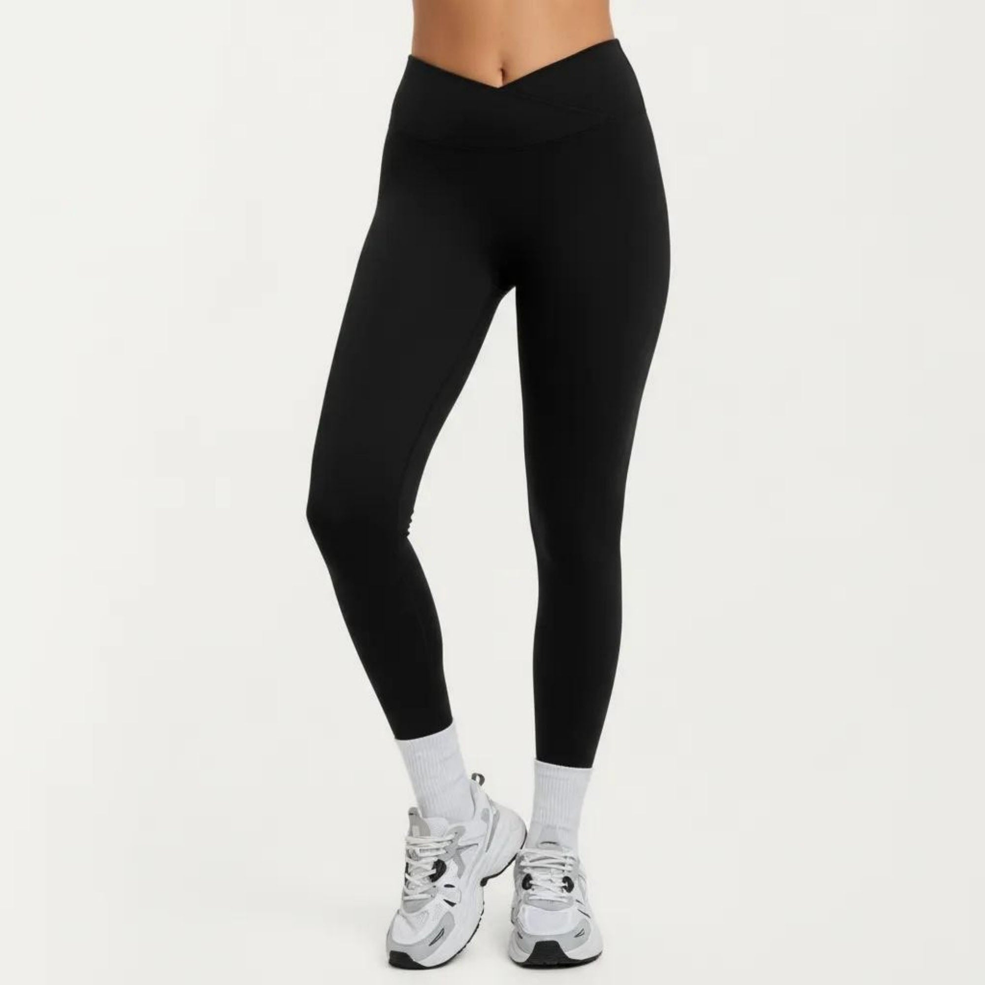 Anna-Kaci Women's High Waist Crossover Workout Leggings Stretch Athletic Yoga Pants for Training Fitness