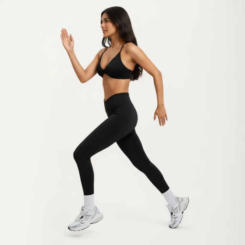 Anna-Kaci Women's High Waist Crossover Workout Leggings Stretch Athletic Yoga Pants for Training Fitness