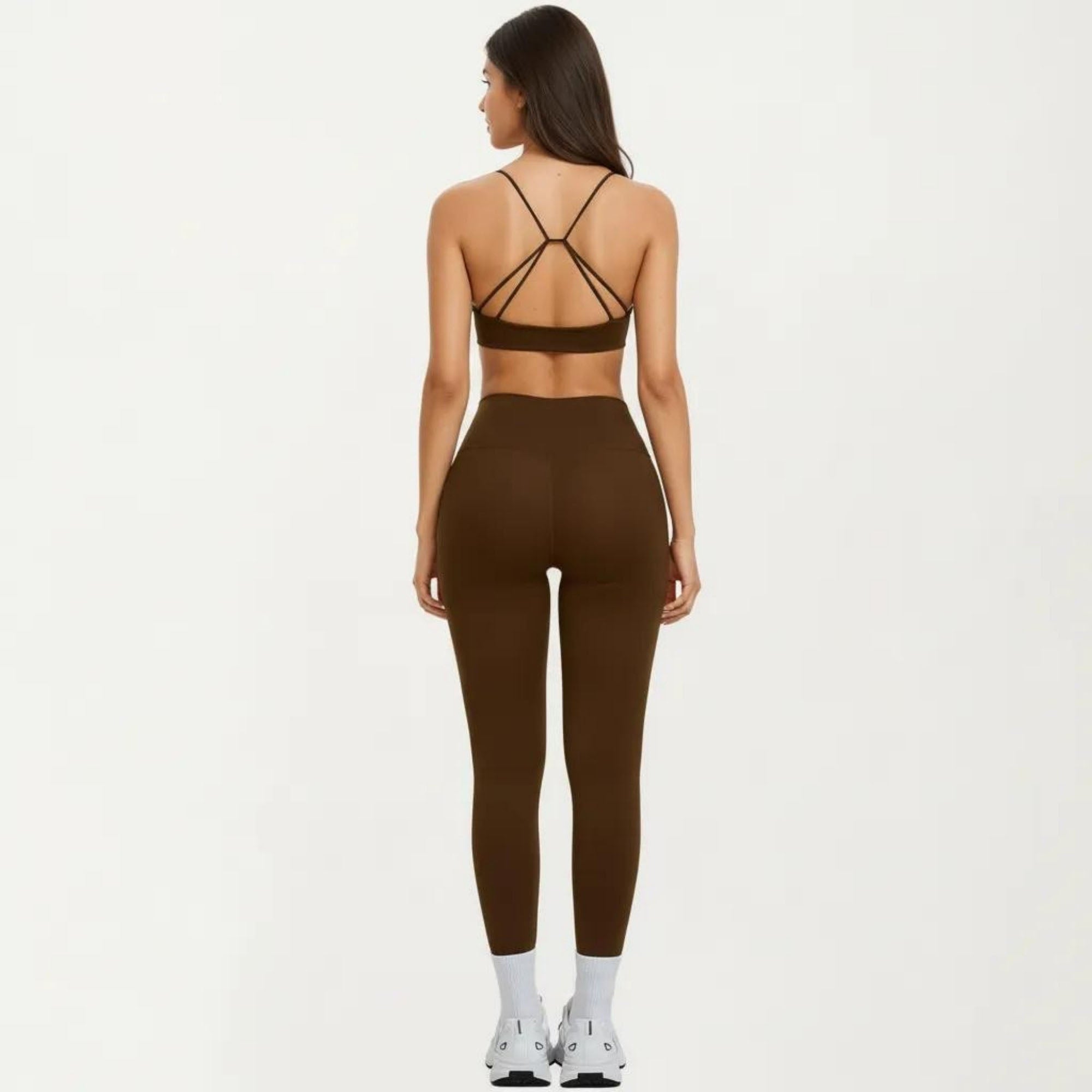 Anna-Kaci Women's High Waist Crossover Workout Leggings Stretch Athletic Yoga Pants for Training Fitness