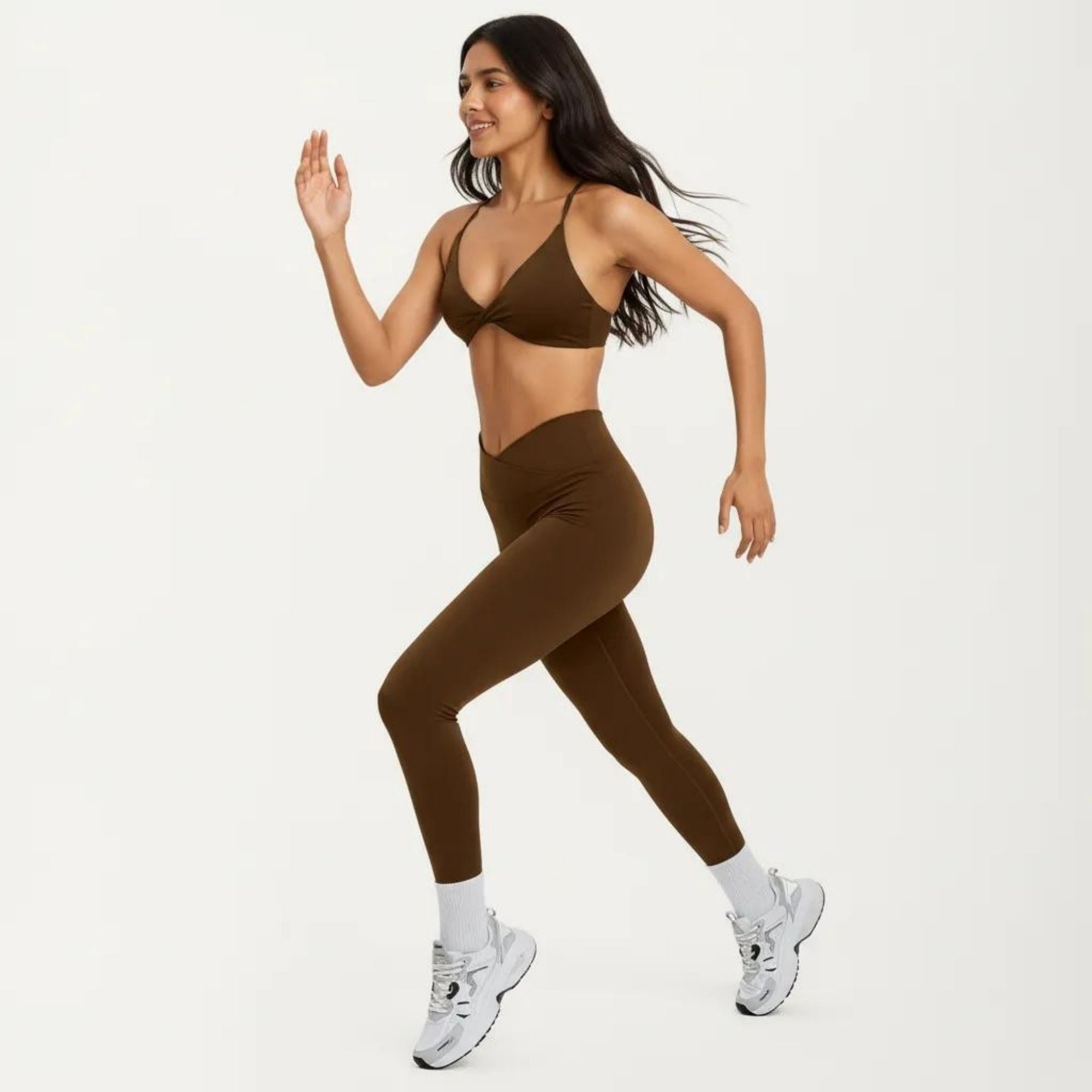Anna-Kaci Women's High Waist Crossover Workout Leggings Stretch Athletic Yoga Pants for Training Fitness