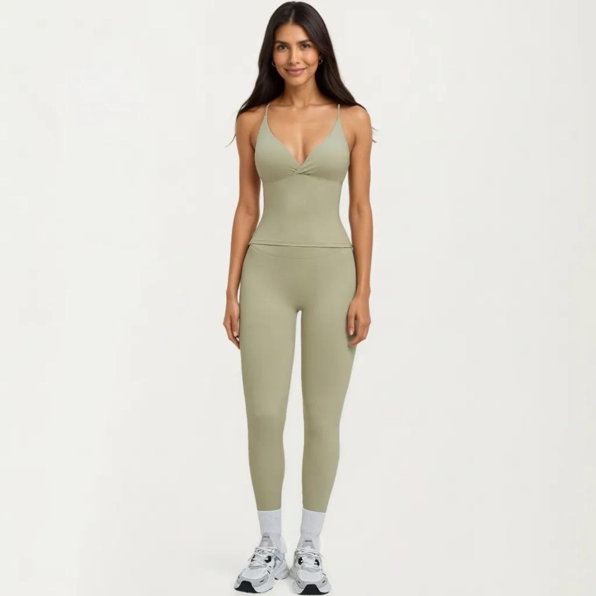 Anna-Kaci Women's High Waist Crossover Workout Leggings Stretch Athletic Yoga Pants for Training Fitness