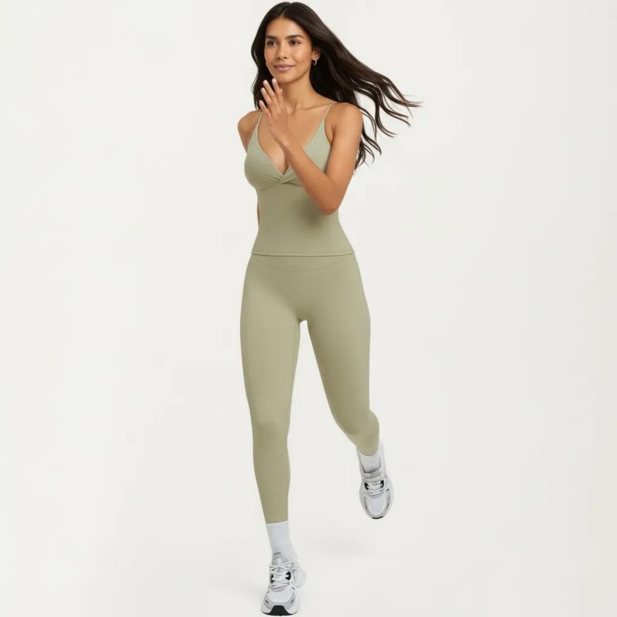 Anna-Kaci Women's High Waist Crossover Workout Leggings Stretch Athletic Yoga Pants for Training Fitness