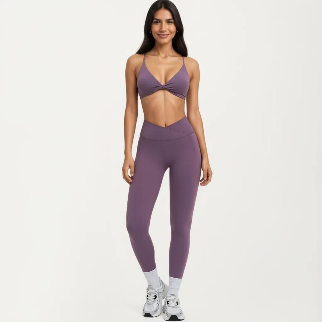 Anna-Kaci Women's High Waist Crossover Workout Leggings Stretch Athletic Yoga Pants for Training Fitness