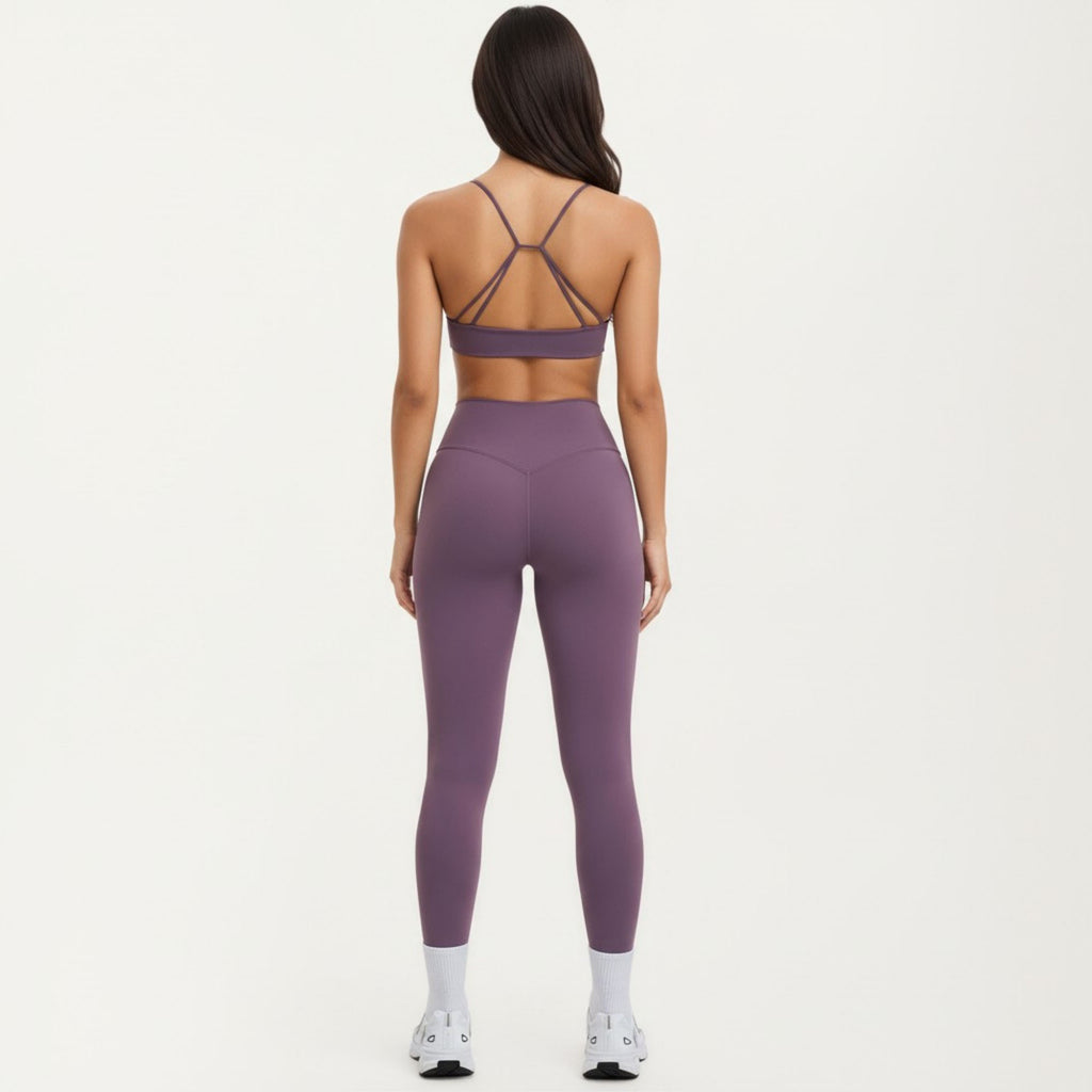 Anna-Kaci Women's High Waist Crossover Workout Leggings Stretch Athletic Yoga Pants for Training Fitness