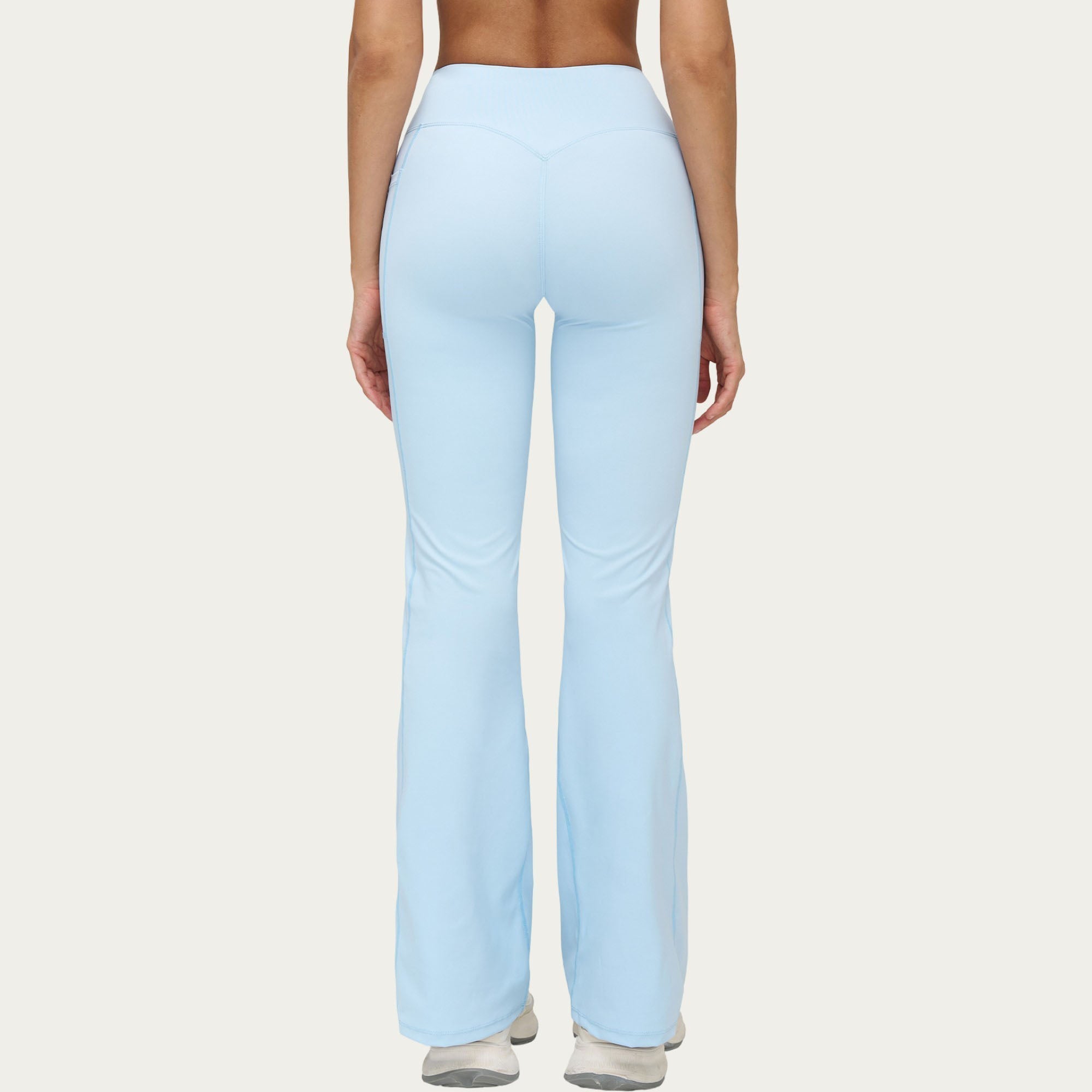 Anna-Kaci Women's High Waist Crossover Flare Yoga Pants Stretch Bootcut Workout Leggings with Side Pocket