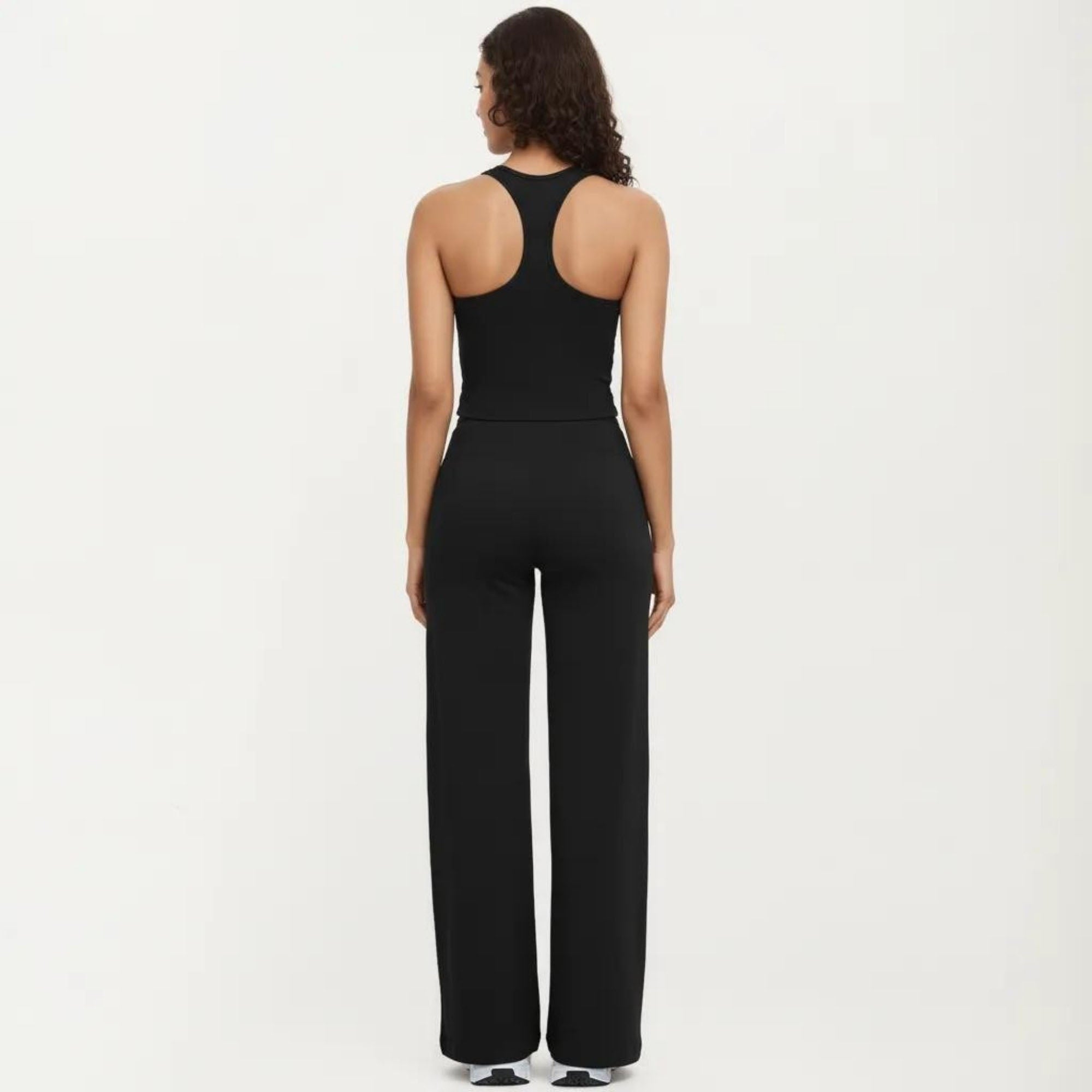 Anna-Kaci Women's Square Neck Racerback Crop Tank Fitted Stretch Athletic Workout Top for Yoga Training