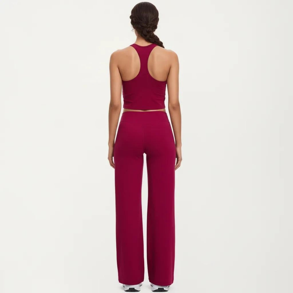 Anna-Kaci Women's Square Neck Racerback Crop Tank Fitted Stretch Athletic Workout Top for Yoga Training