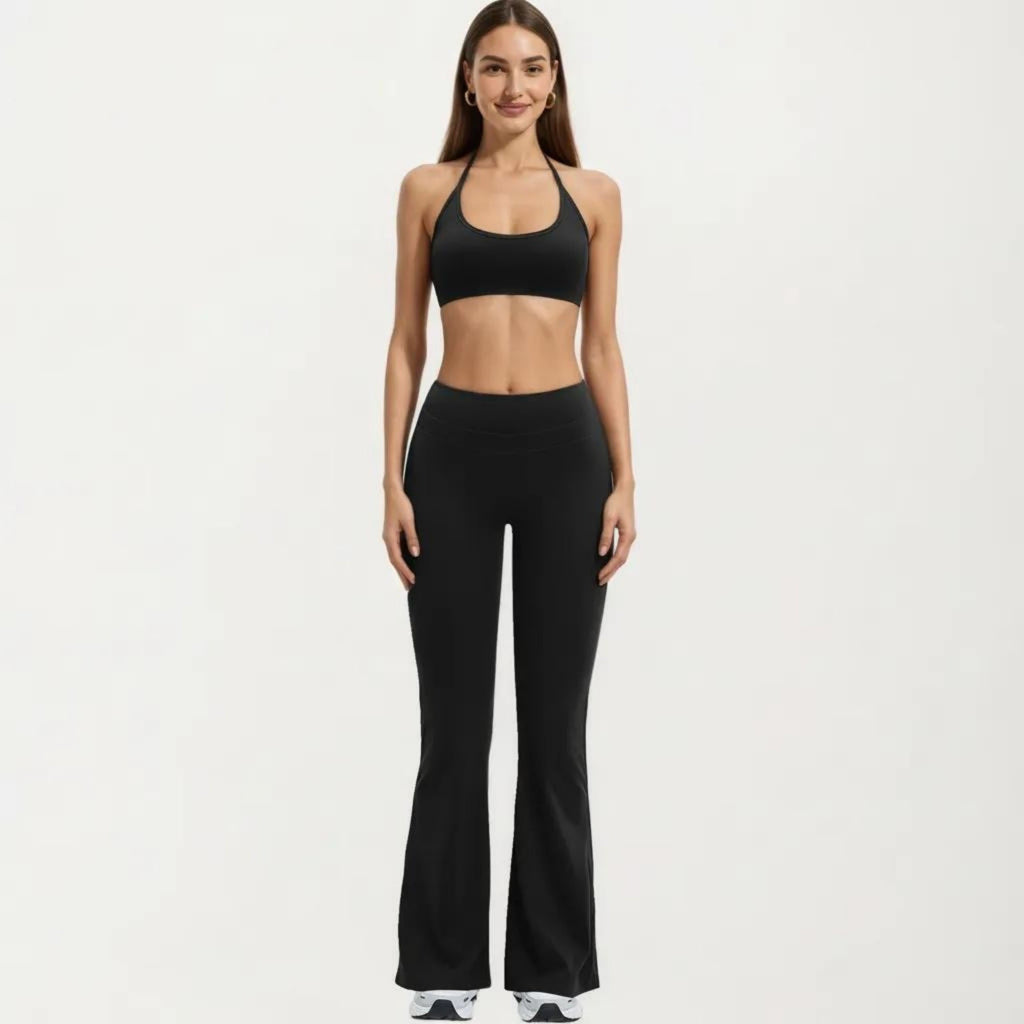 Anna-Kaci Women's High Waist Flare Yoga Pants Stretch Bootcut Workout Leggings for Training Running Lounge