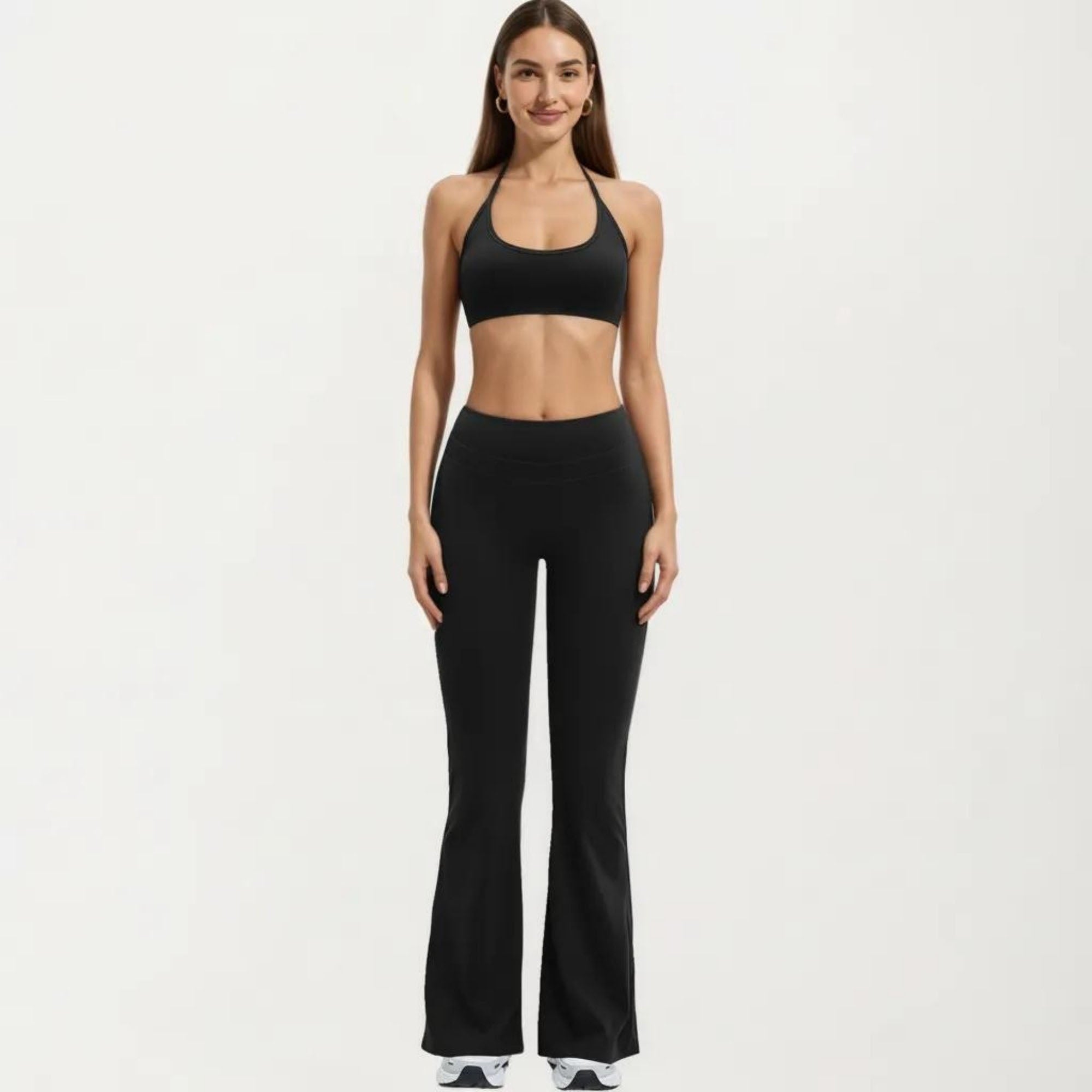 Anna-Kaci Women's High Waist Flare Yoga Pants Stretch Bootcut Workout Leggings for Training Running Lounge