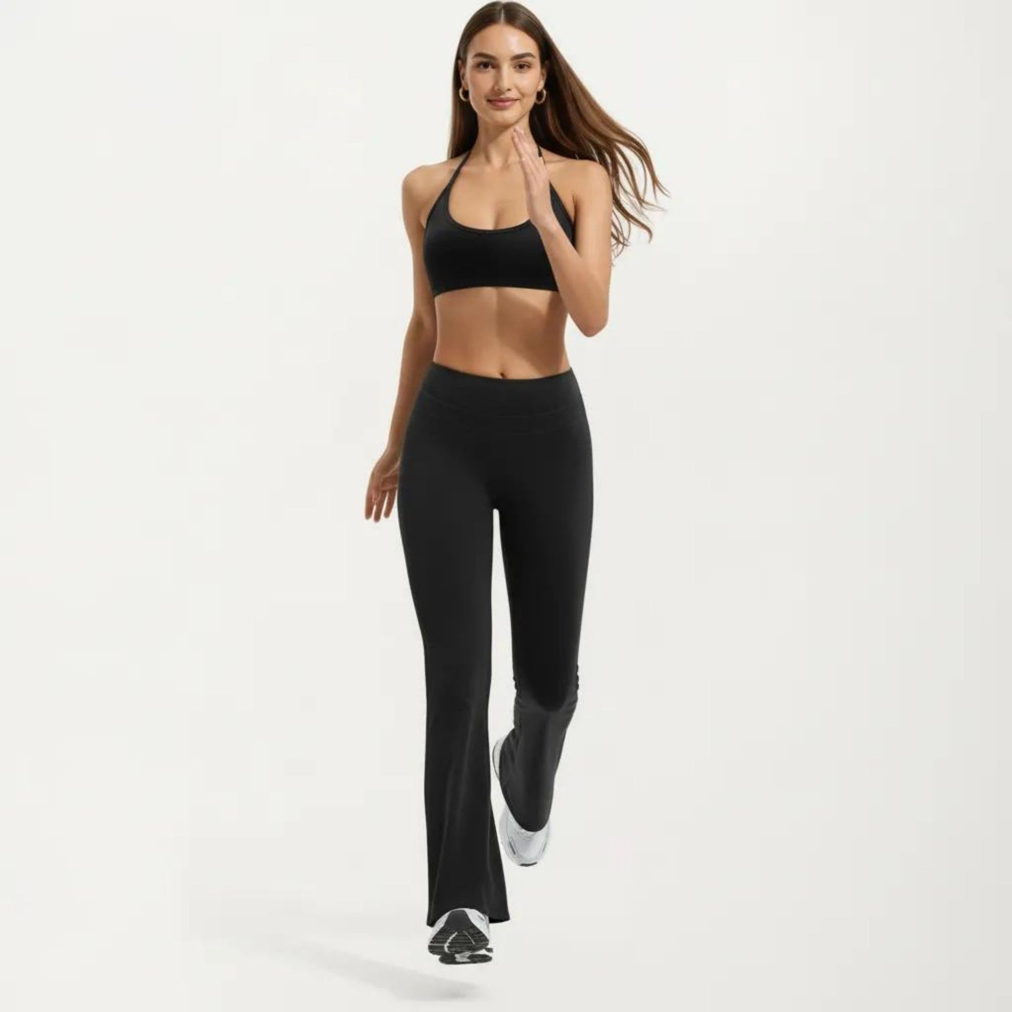 Anna-Kaci Women's High Waist Flare Yoga Pants Stretch Bootcut Workout Leggings for Training Running Lounge