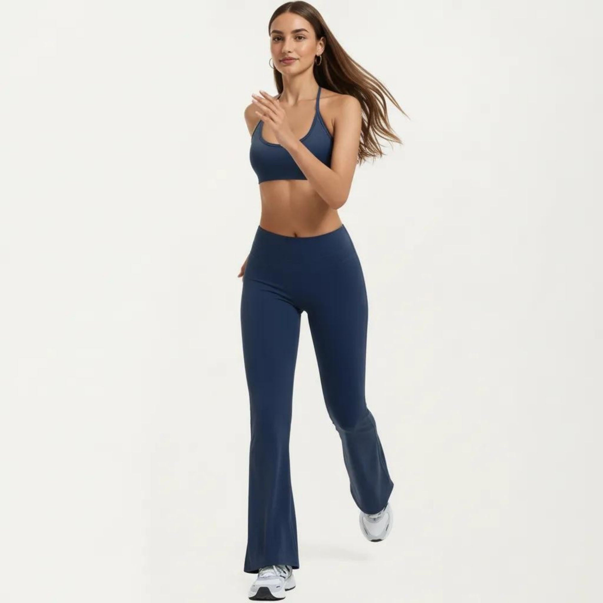 Anna-Kaci Women's High Waist Flare Yoga Pants Stretch Bootcut Workout Leggings for Training Running Lounge