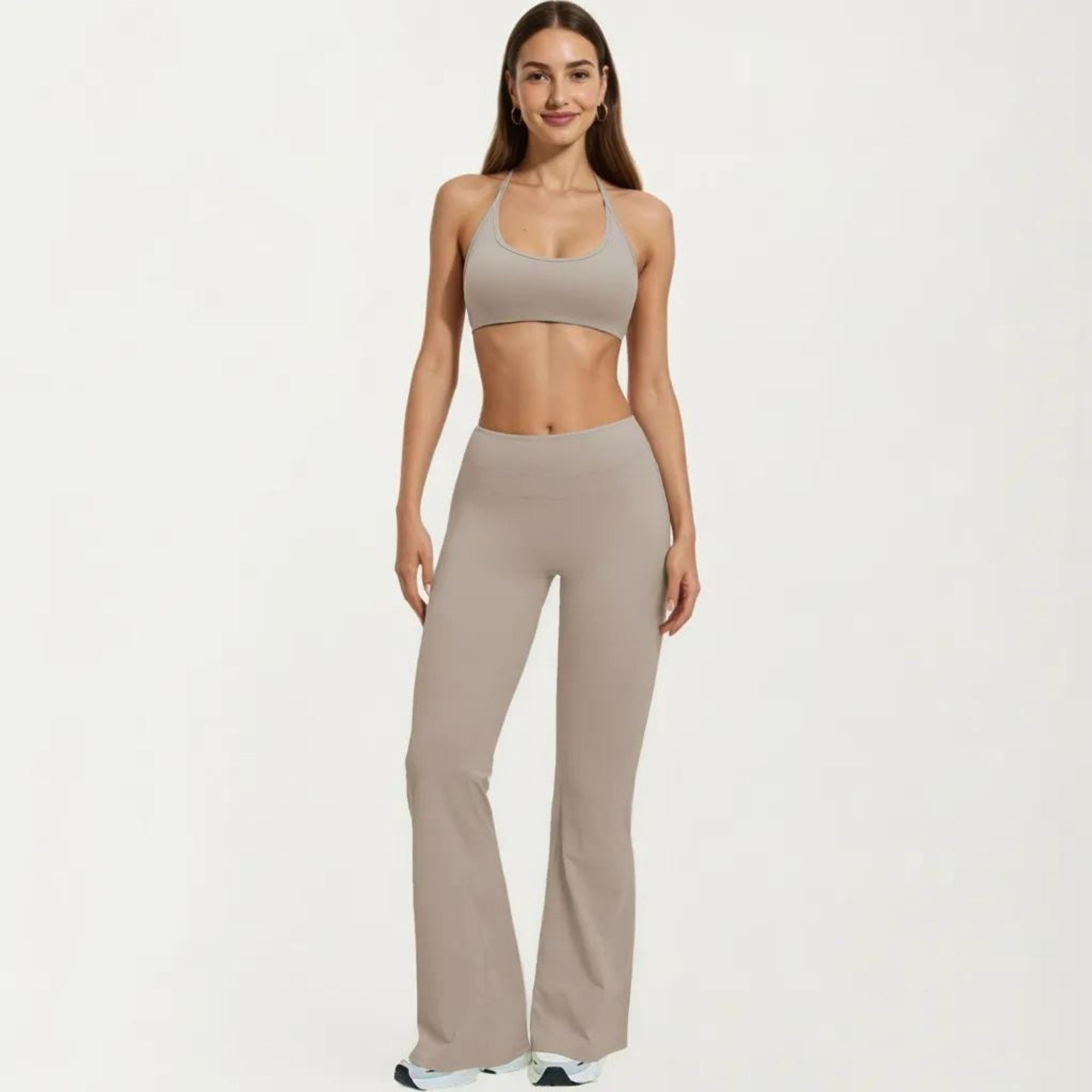 Anna-Kaci Women's High Waist Flare Yoga Pants Stretch Bootcut Workout Leggings for Training Running Lounge