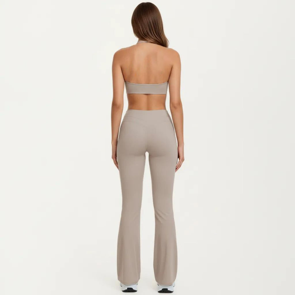 Anna-Kaci Women's High Waist Flare Yoga Pants Stretch Bootcut Workout Leggings for Training Running Lounge