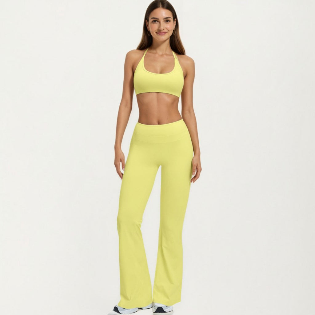 Anna-Kaci Women's High Waist Flare Yoga Pants Stretch Bootcut Workout Leggings for Training Running Lounge
