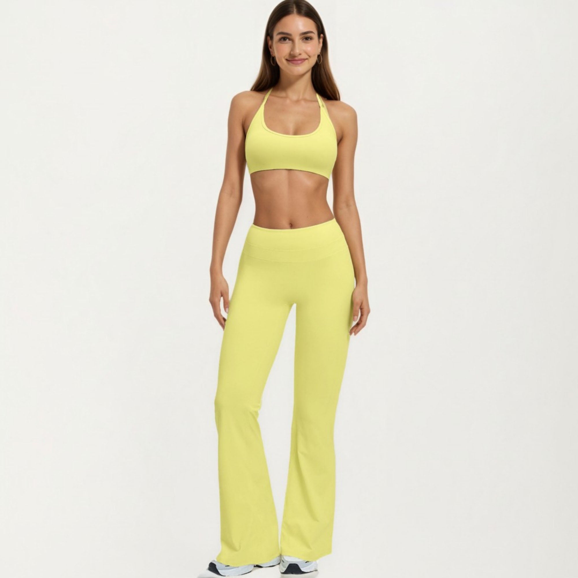 Anna-Kaci Women's High Waist Flare Yoga Pants Stretch Bootcut Workout Leggings for Training Running Lounge