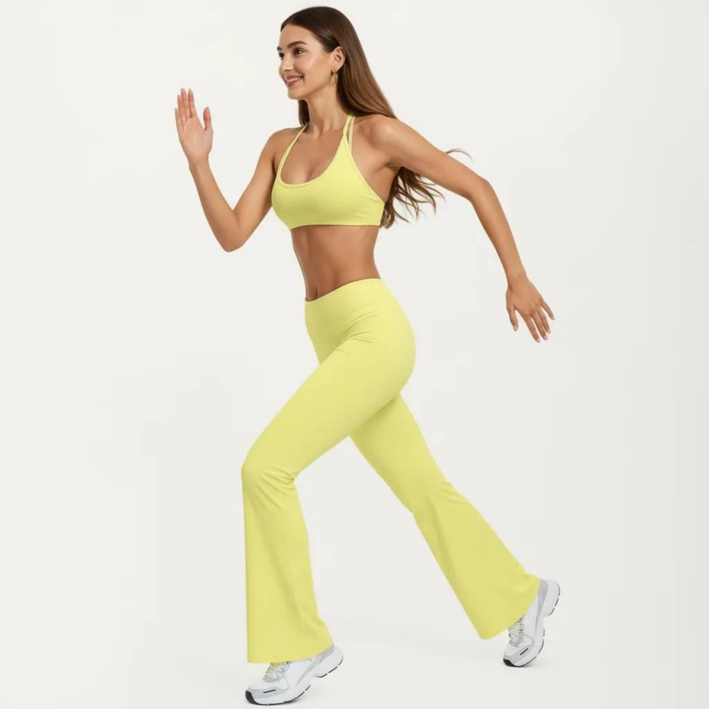 Anna-Kaci Women's High Waist Flare Yoga Pants Stretch Bootcut Workout Leggings for Training Running Lounge