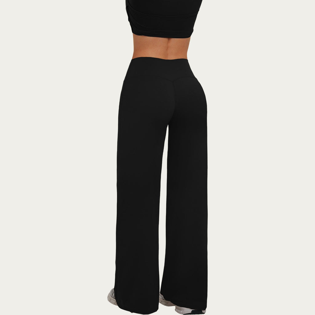 Anna-Kaci Women's High Waist Wide Leg Yoga Pants Stretch Lounge Workout Training Relaxed Athletic Pants