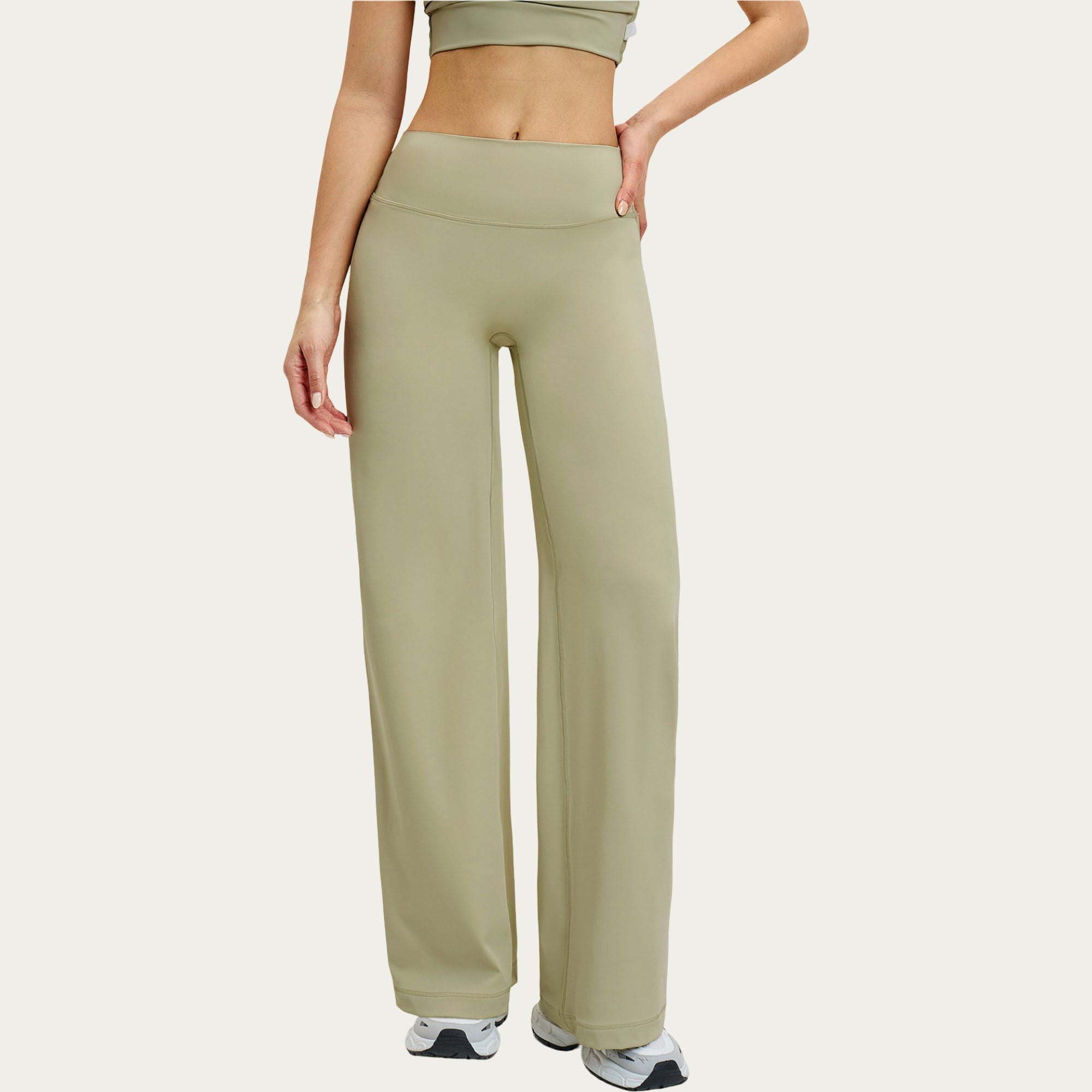 Anna-Kaci Women's High Waist Wide Leg Yoga Pants Stretch Lounge Workout Training Relaxed Athletic Pants