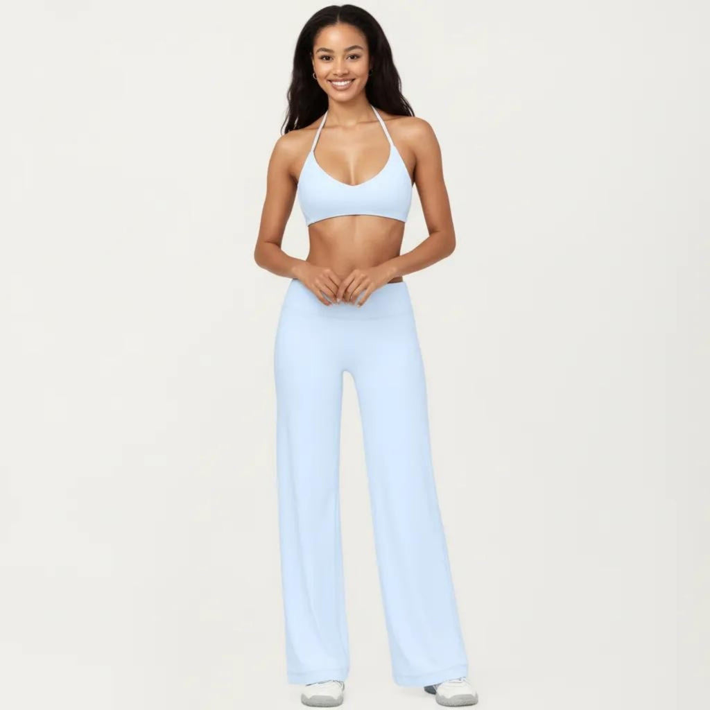 Anna-Kaci Women's High Waist Wide Leg Yoga Pants Stretch Lounge Workout Training Relaxed Athletic Pants
