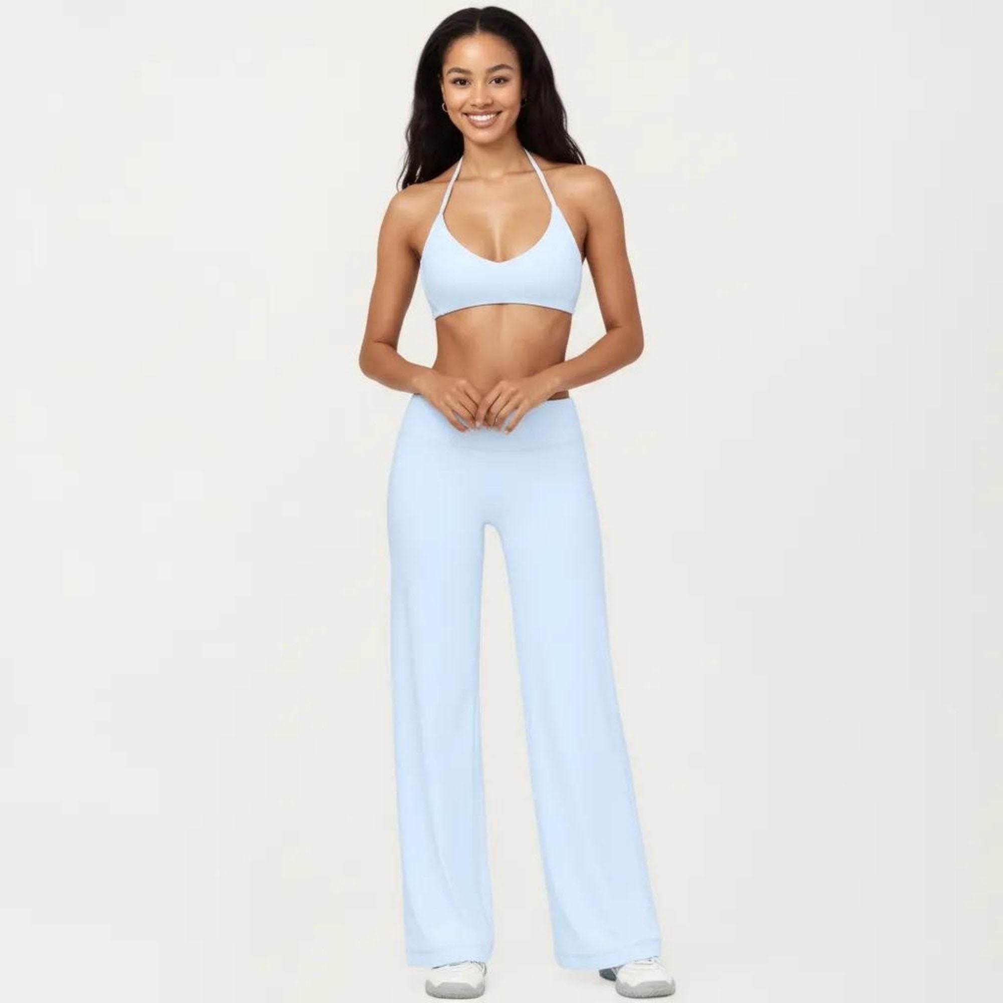 Anna-Kaci Women's High Waist Wide Leg Yoga Pants Stretch Lounge Workout Training Relaxed Athletic Pants