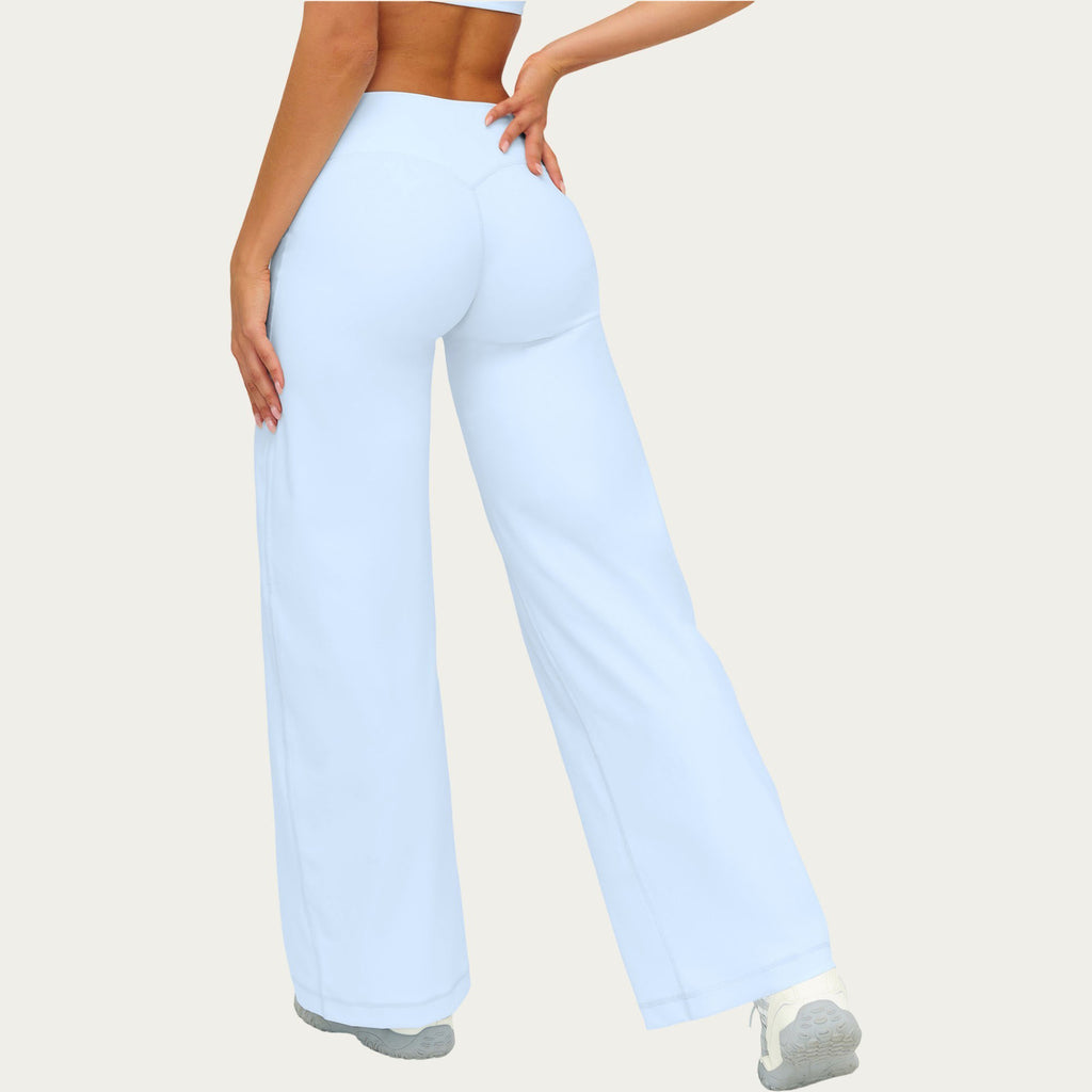 Anna-Kaci Women's High Waist Wide Leg Yoga Pants Stretch Lounge Workout Training Relaxed Athletic Pants