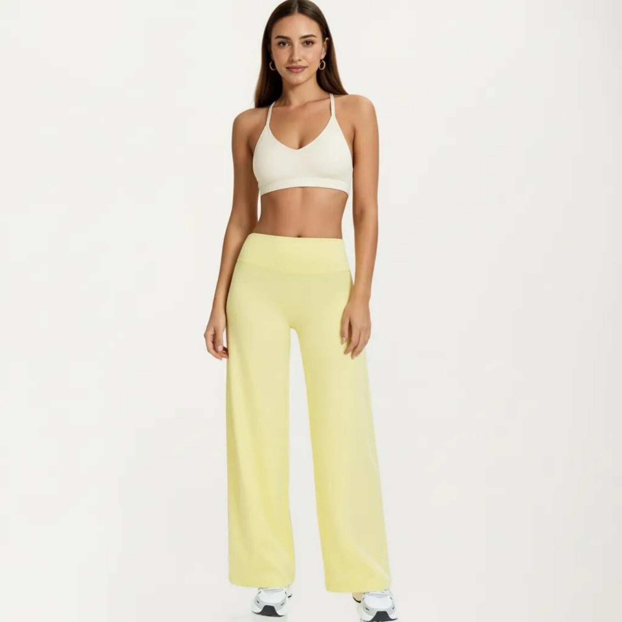Anna-Kaci Women's High Waist Wide Leg Yoga Pants Stretch Lounge Workout Training Relaxed Athletic Pants