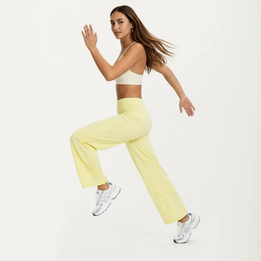 Anna-Kaci Women's High Waist Wide Leg Yoga Pants Stretch Lounge Workout Training Relaxed Athletic Pants