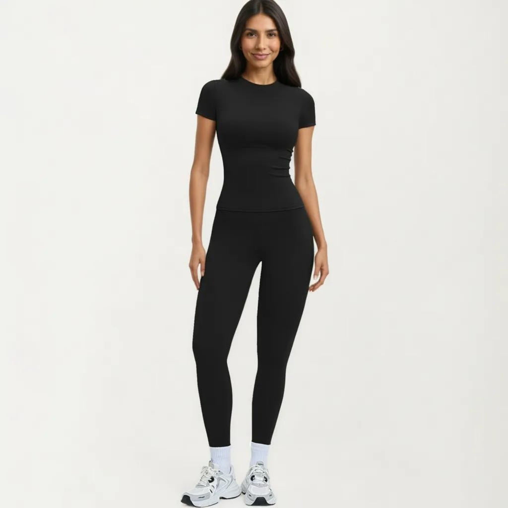 Anna-Kaci Women's Athletic Leggings with High Waist Stretch Support Workout Yoga Running Training Pants