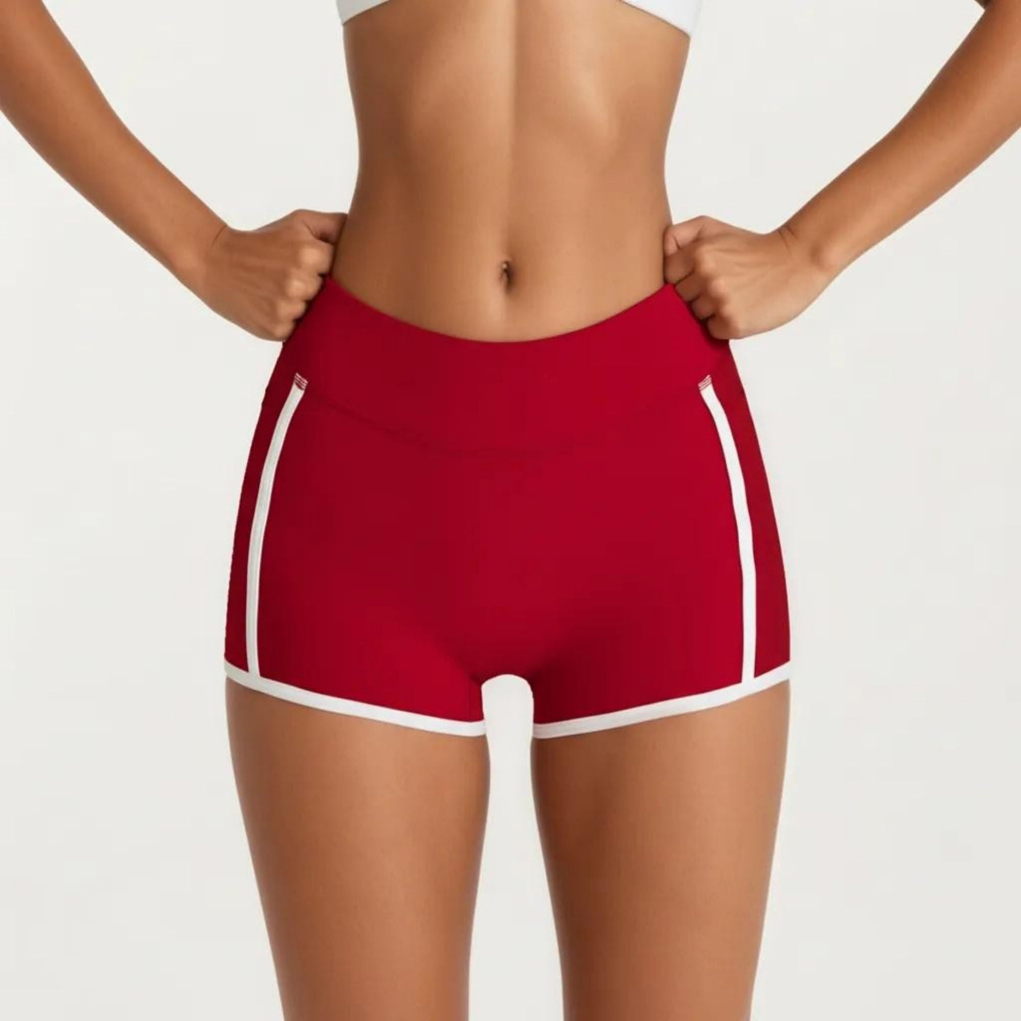 Anna-Kaci Women's High Waist Athletic Shorts with Side Pocket Stretch Workout Running Yoga Training Shorts