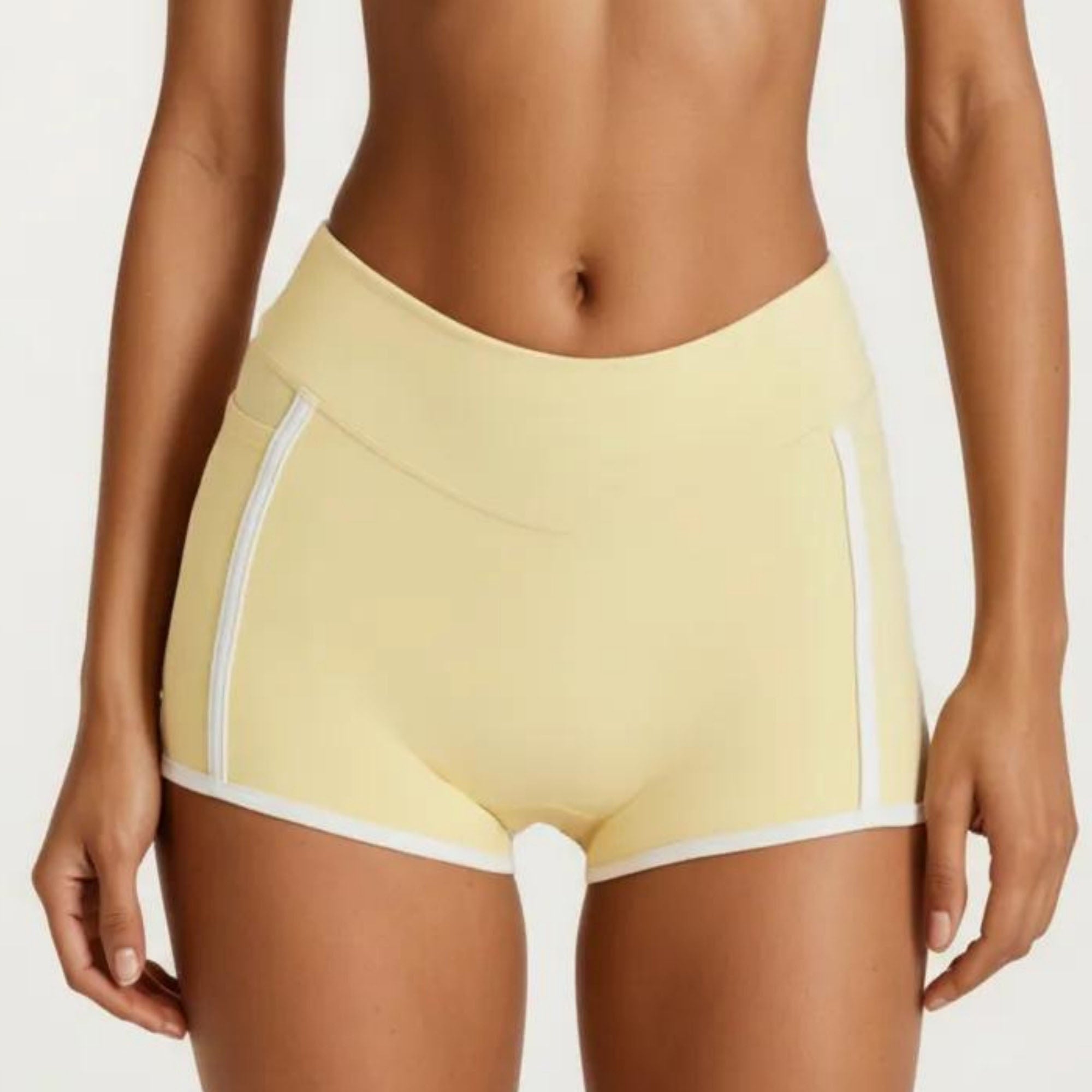 Anna-Kaci Women's High Waist Athletic Shorts with Side Pocket Stretch Workout Running Yoga Training Shorts