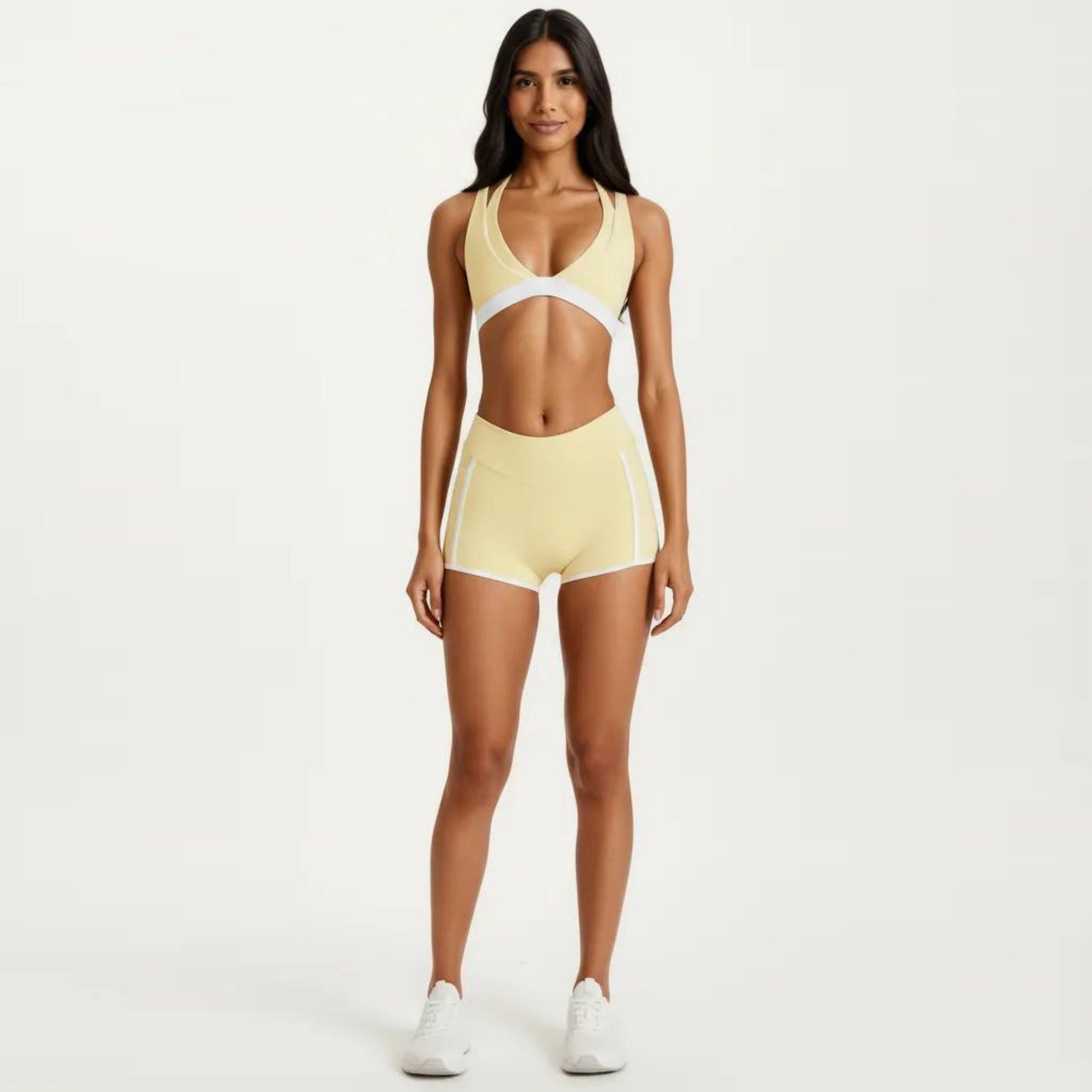 Anna-Kaci Women's High Waist Athletic Shorts with Side Pocket Stretch Workout Running Yoga Training Shorts